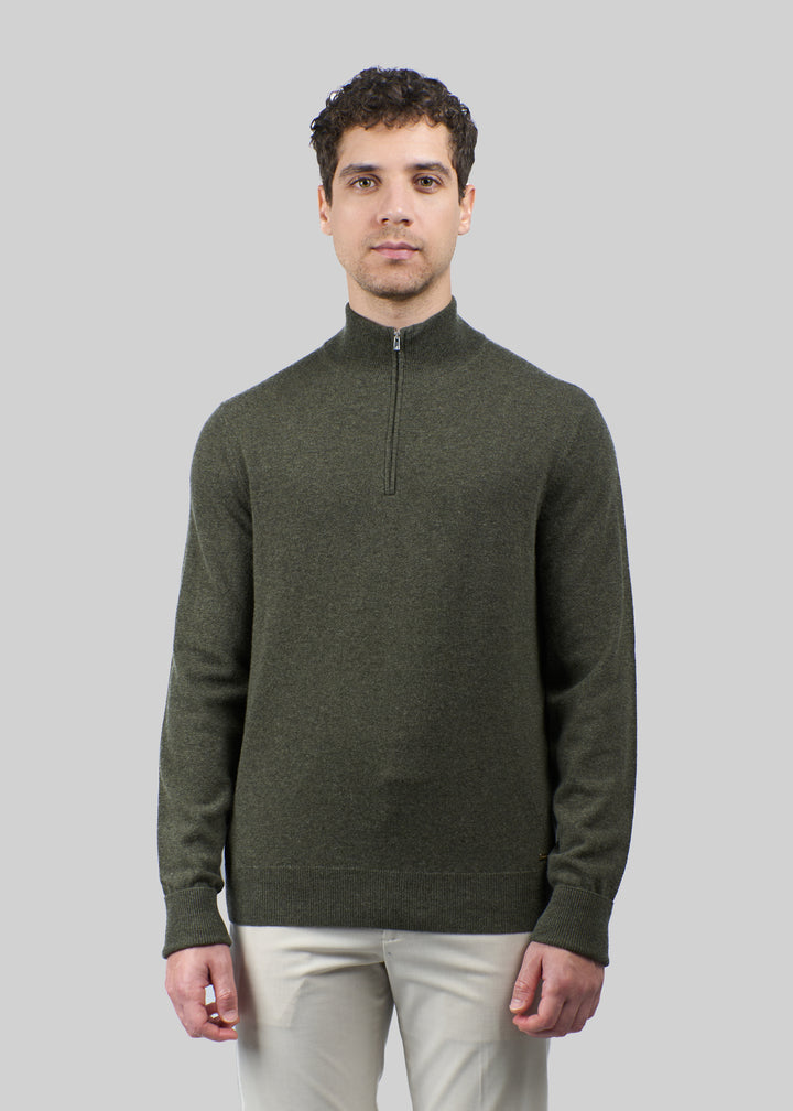 Liscio Cashmere Half Zip Jumper