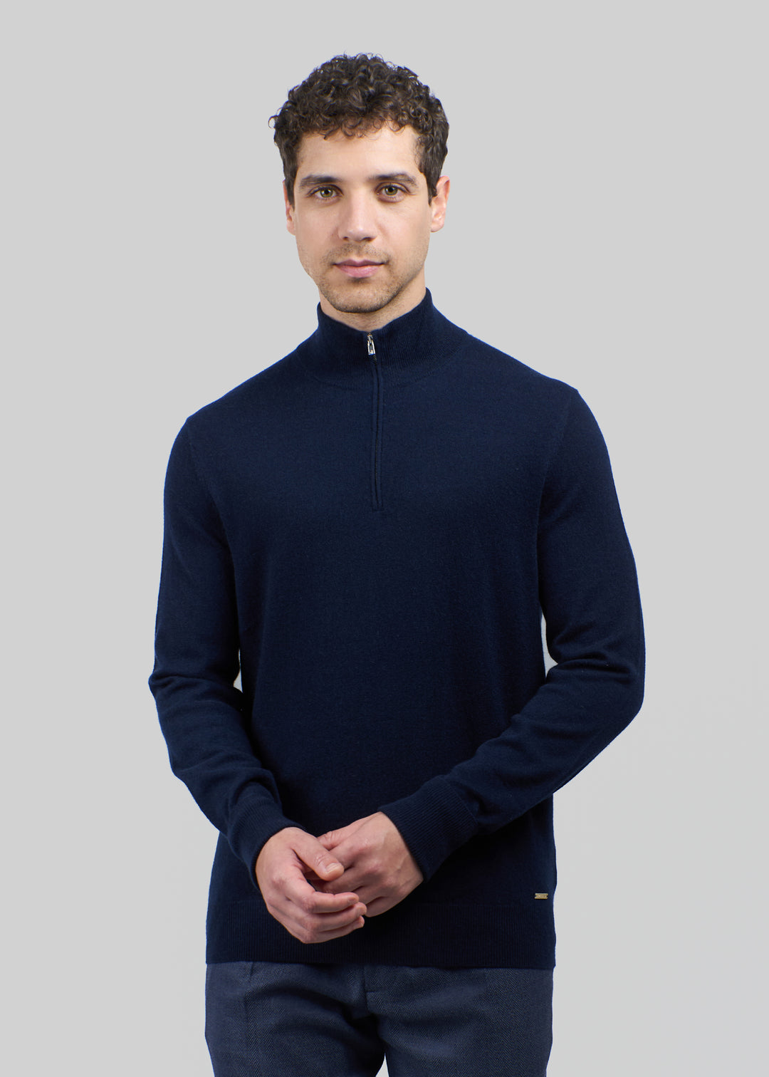 Liscio Cashmere Half Zip Jumper