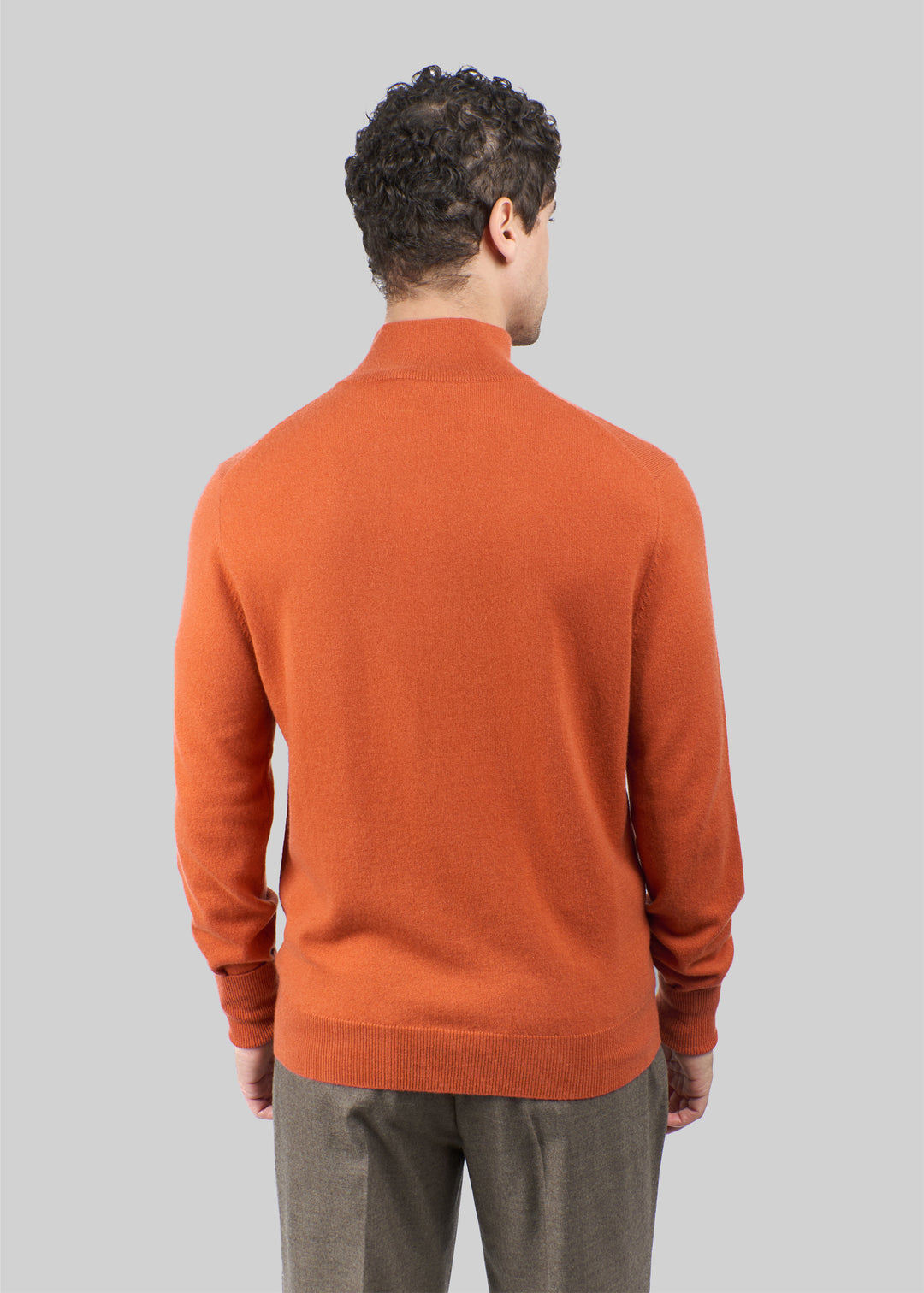 Maglione da uomo in cashmere con mezza cerniera