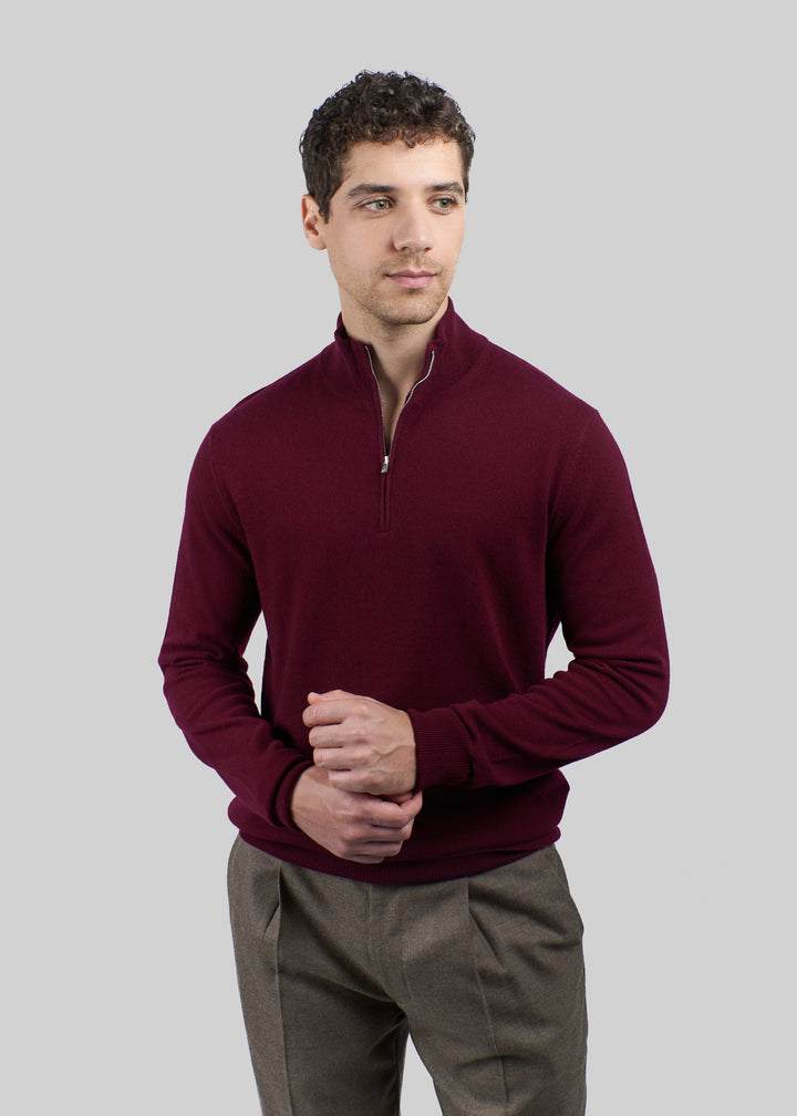 Liscio Cashmere Half Zip Jumper