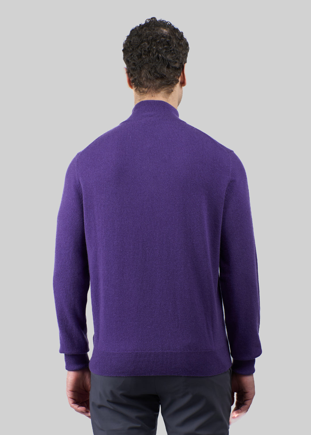 Maglione da uomo in cashmere con mezza cerniera