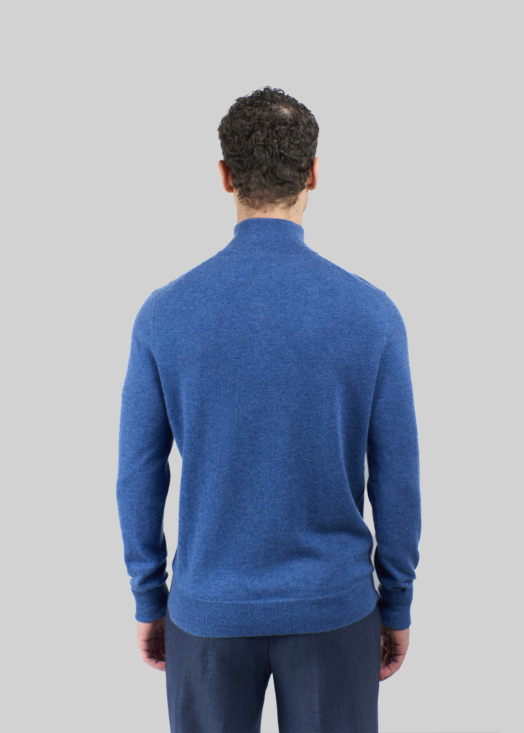 Maglione da uomo in cashmere con mezza cerniera