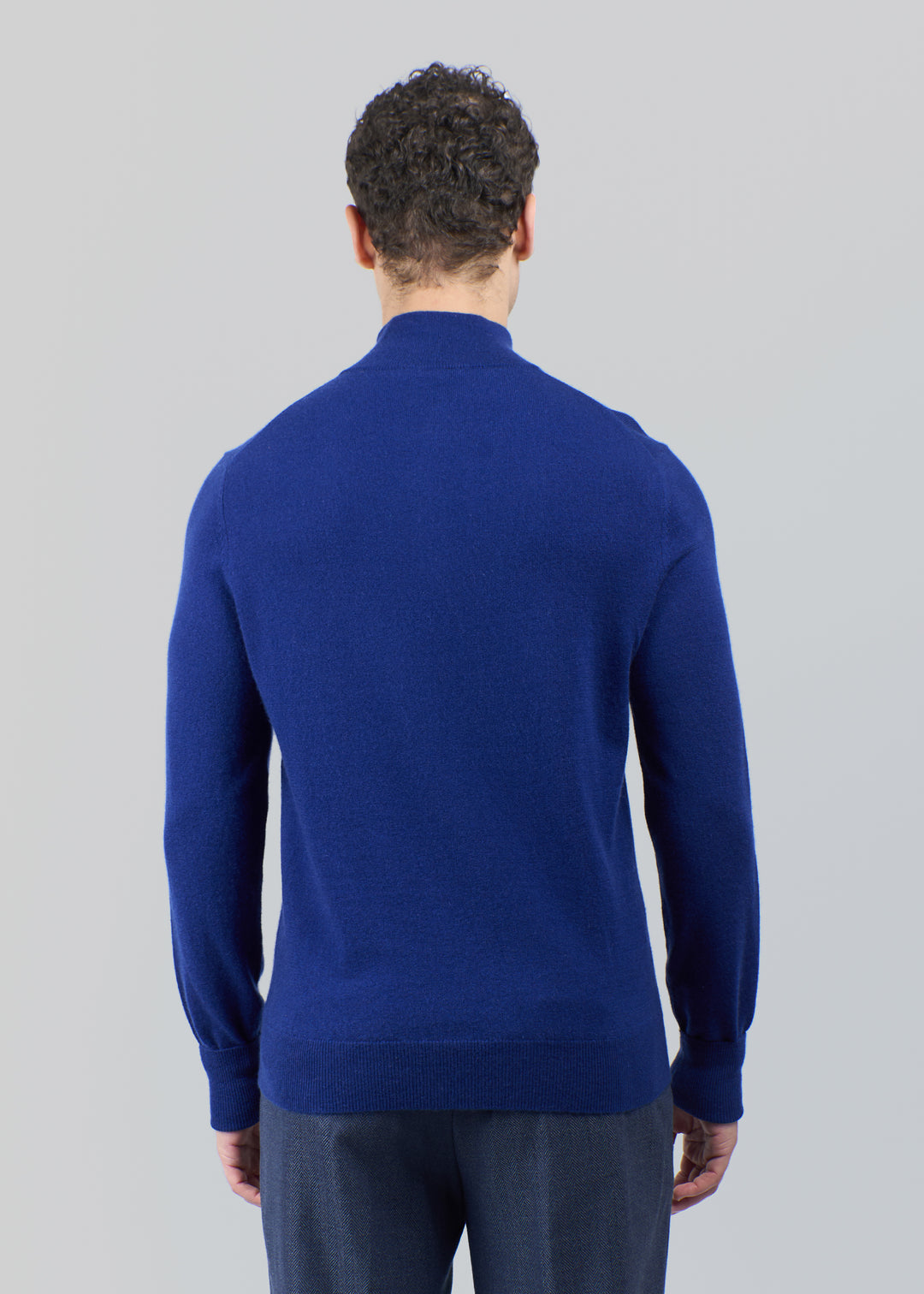 Maglione da uomo in cashmere con mezza cerniera