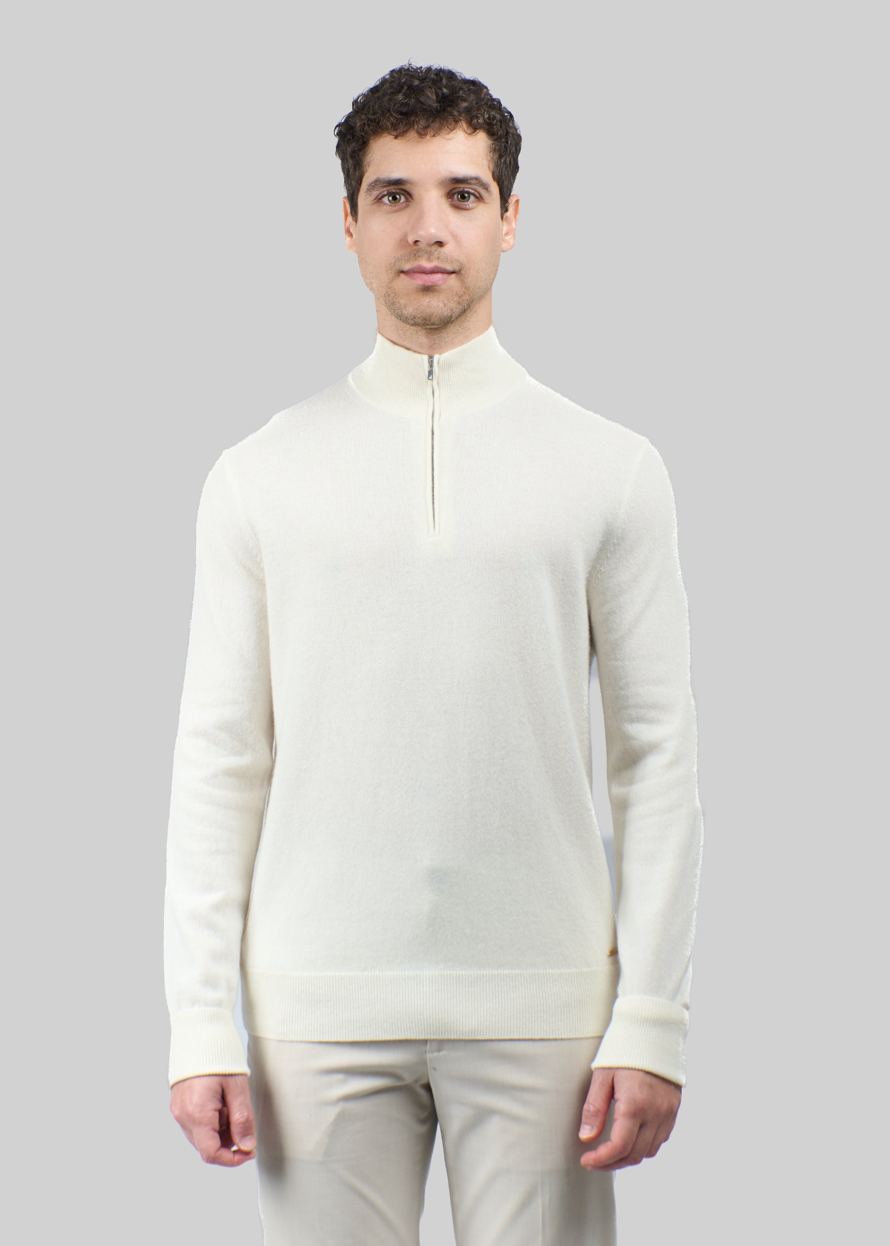 Liscio Men's Cashmere Half Zip Jumper