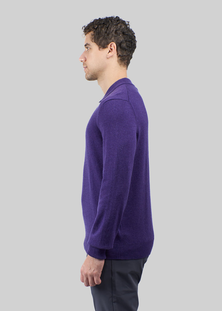 Maglione semiaperto a collo alto da uomo