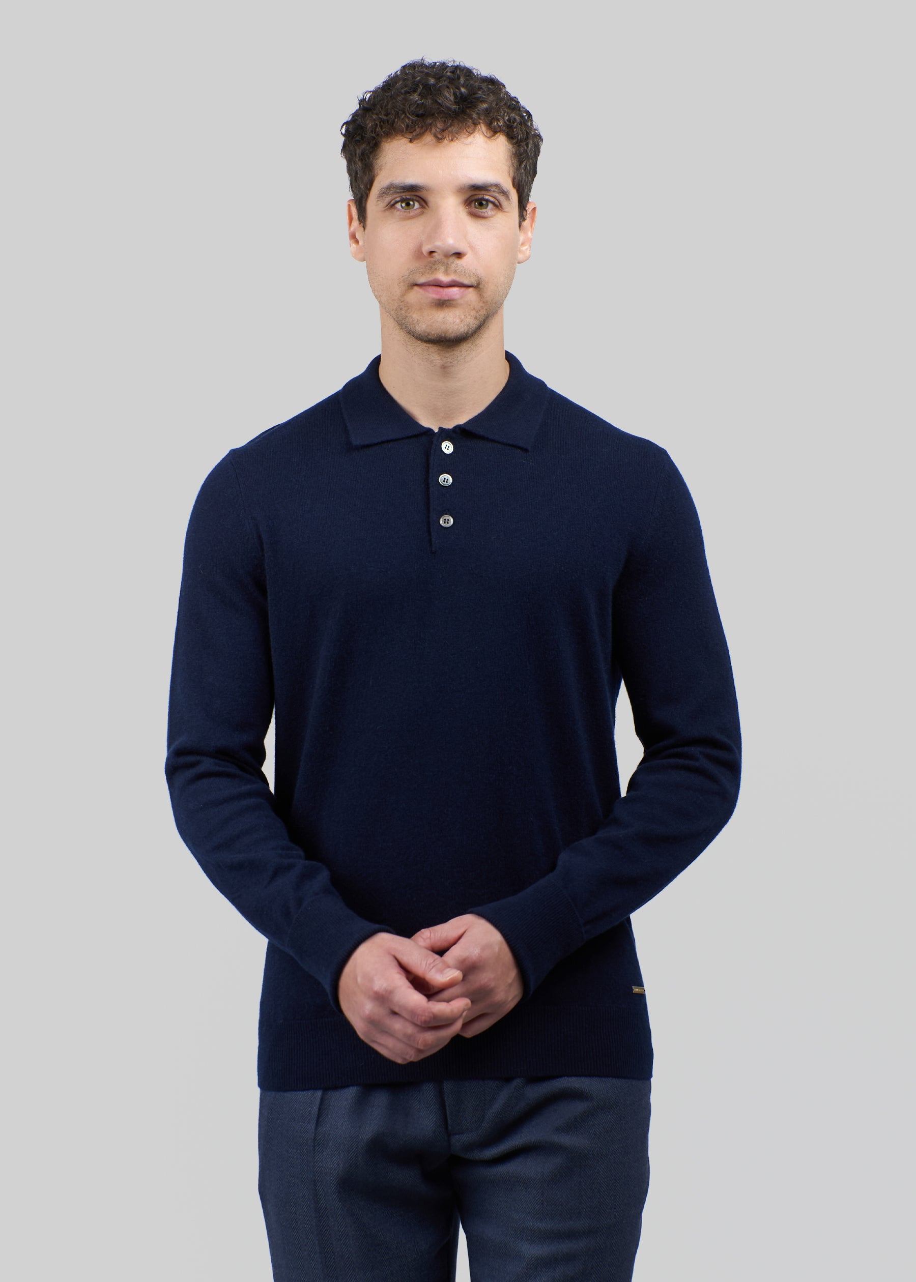 Cortino Men's Cashmere Polo Jumper