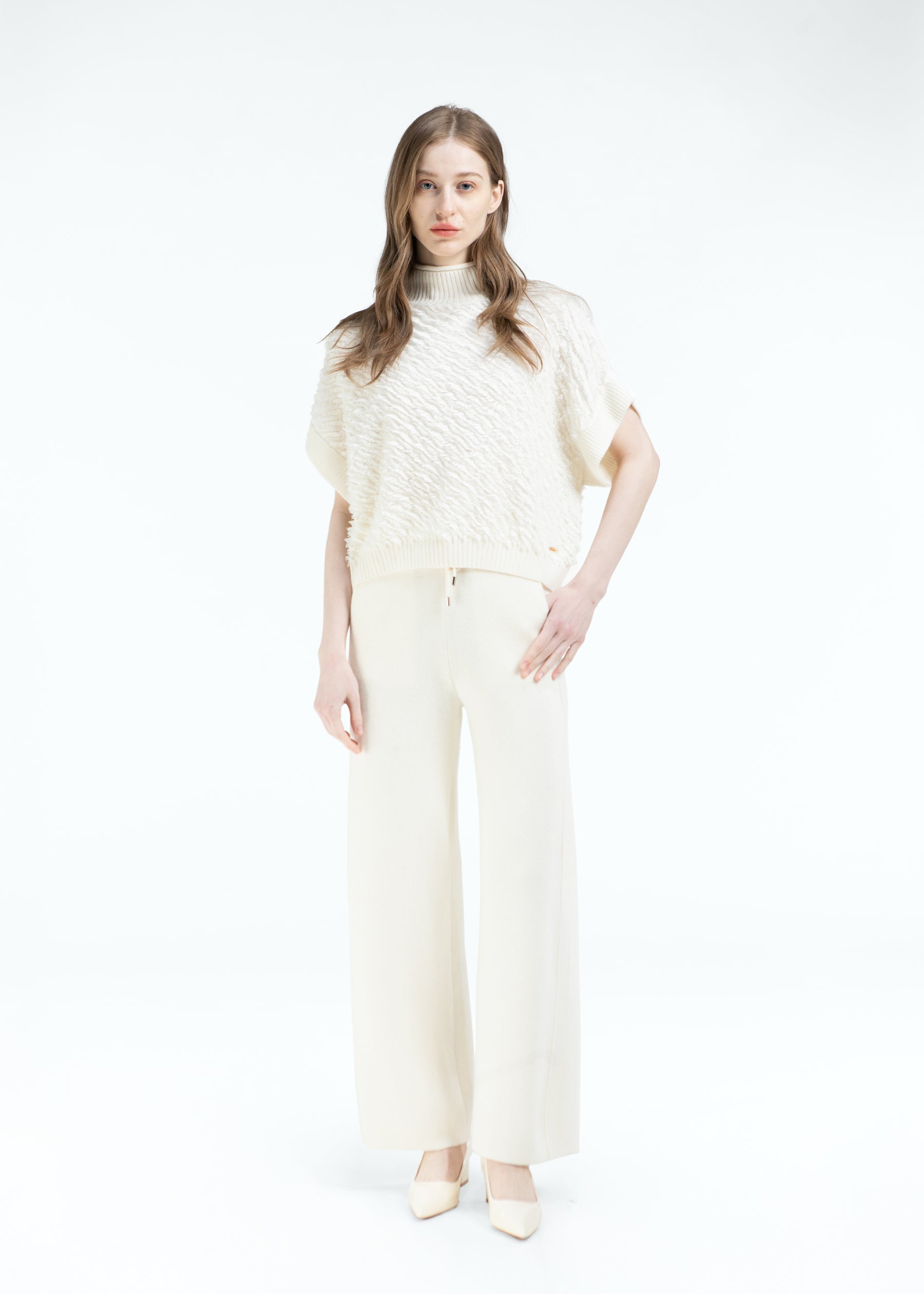 Impero Wide-Leg Cashmere Trousers