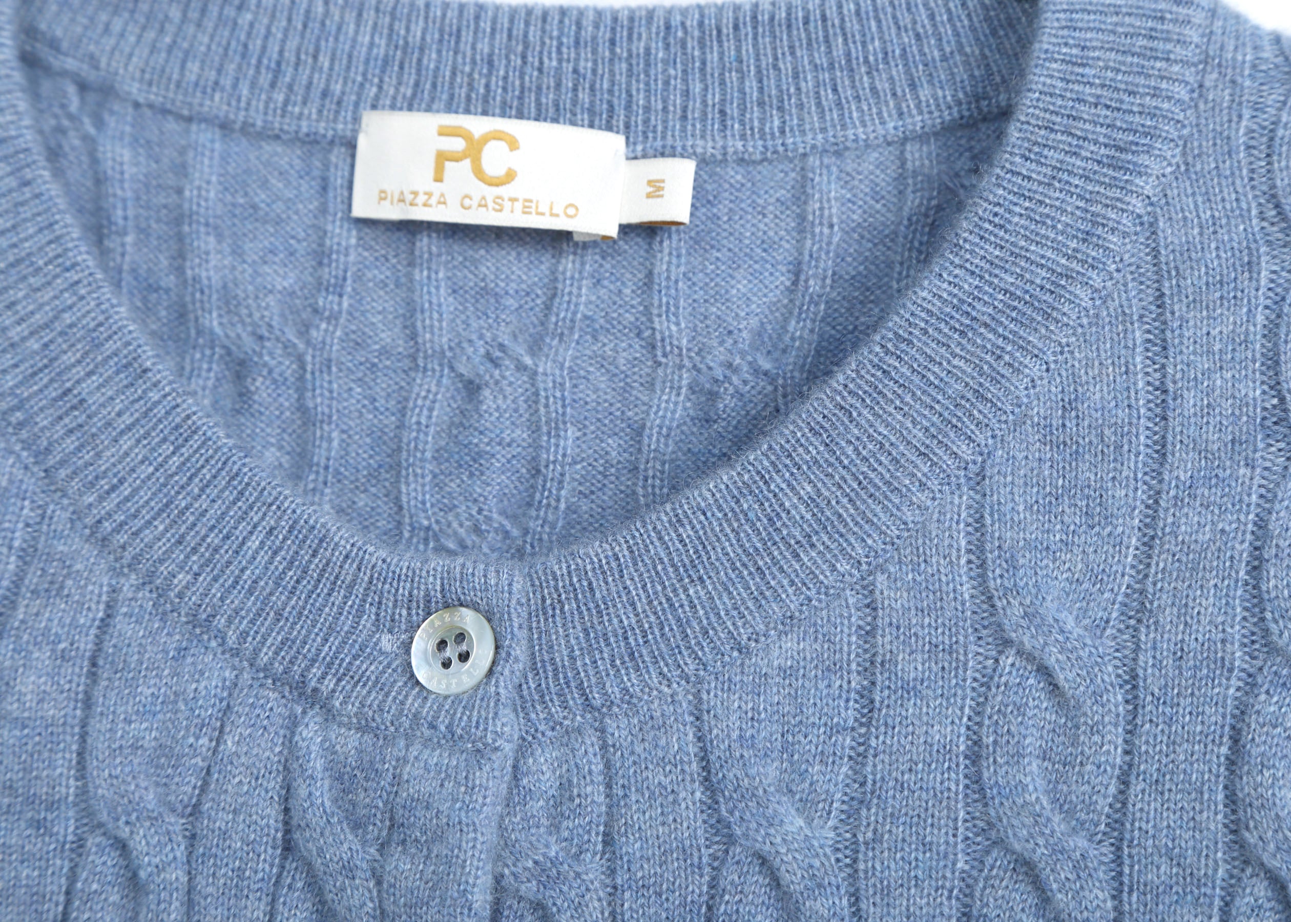 Rondine Classic Cable Knit Cashmere Cardigan