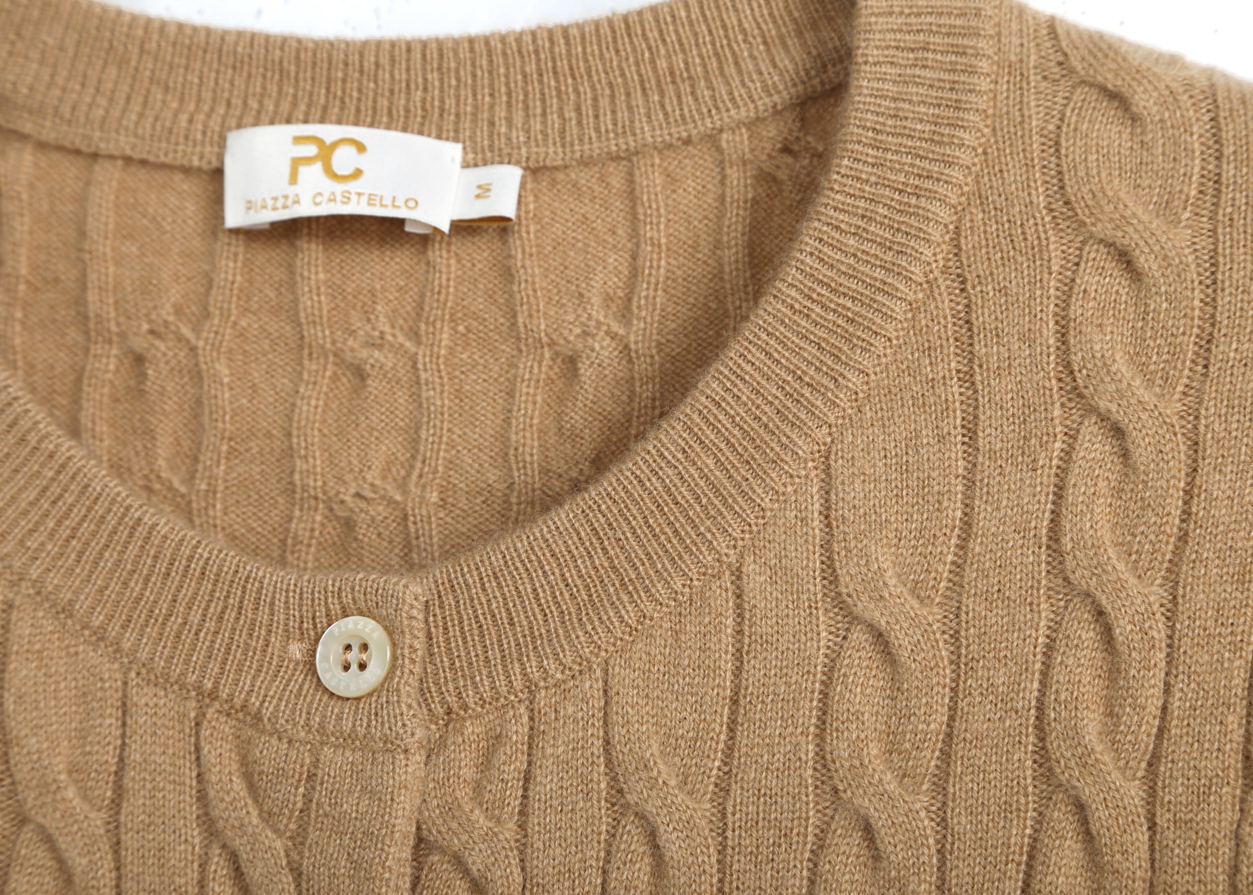 Rondine Classic Cable Knit Cashmere Cardigan