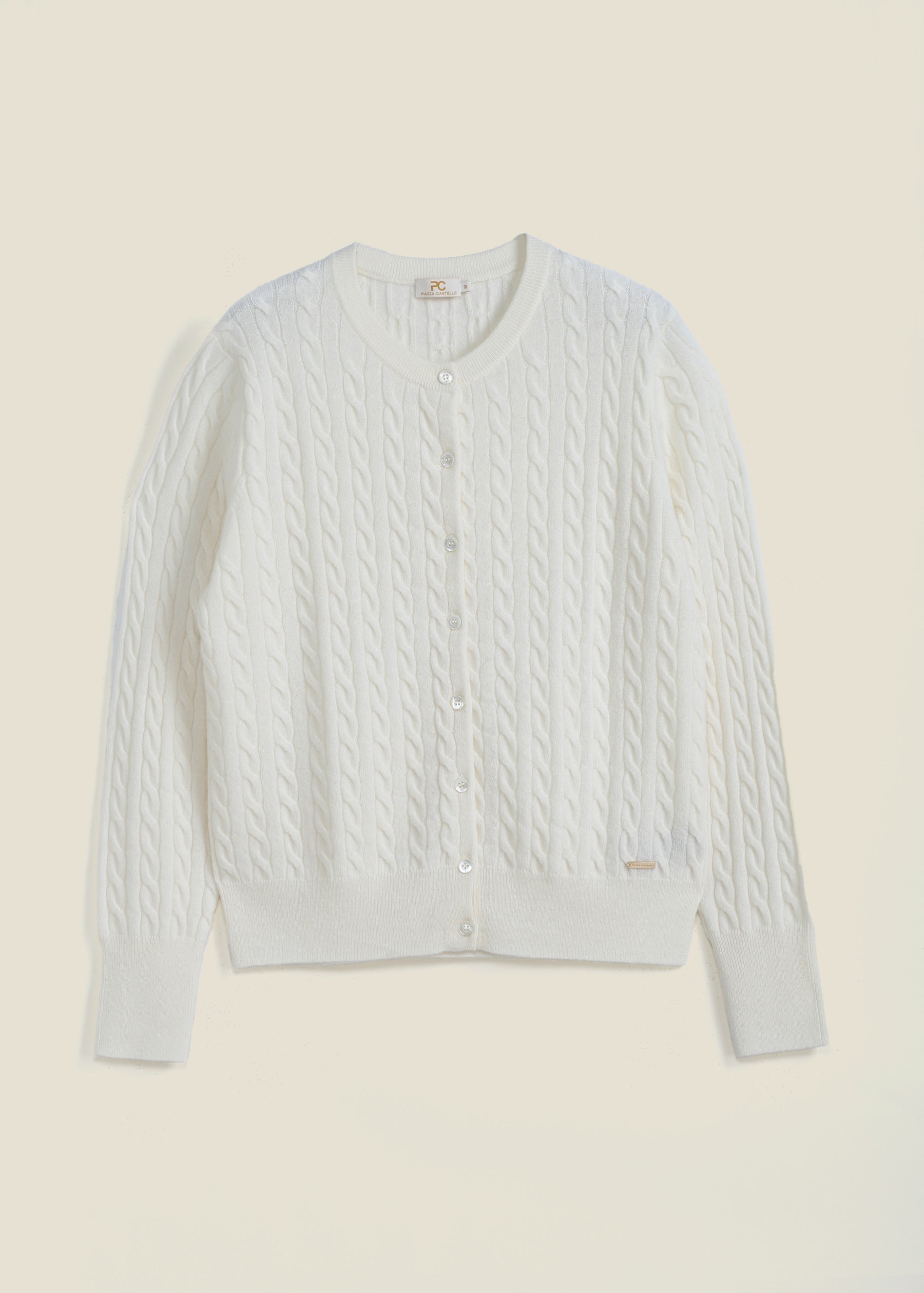 Rondine Classic Cable Knit Cashmere Cardigan