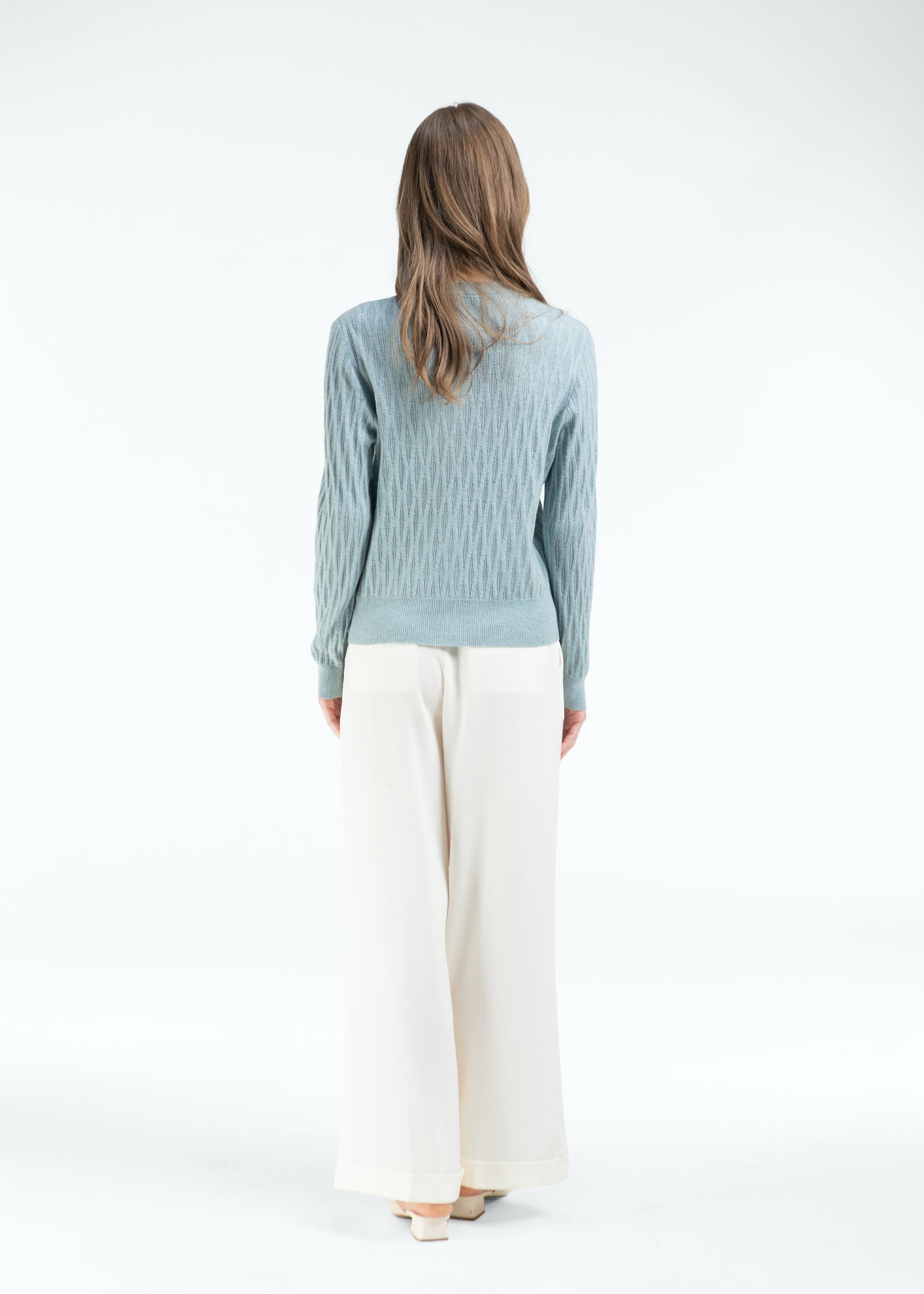 Gemma Diamond Knit Cashmere Cardigan