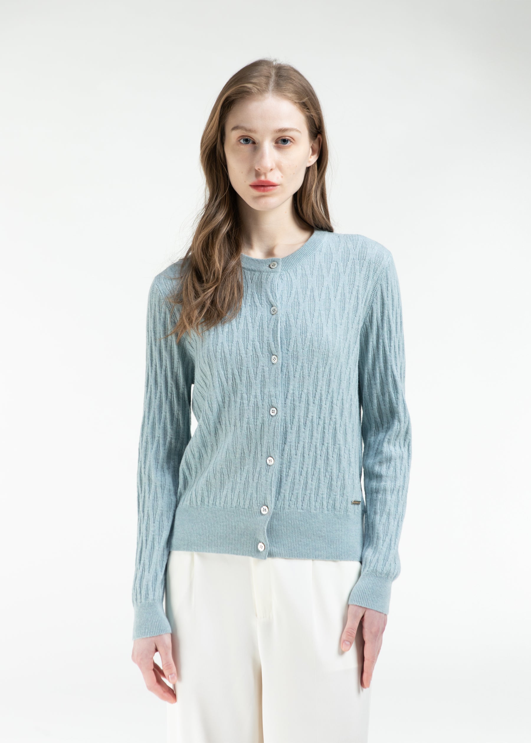 Gemma Diamond Knit Cashmere Cardigan