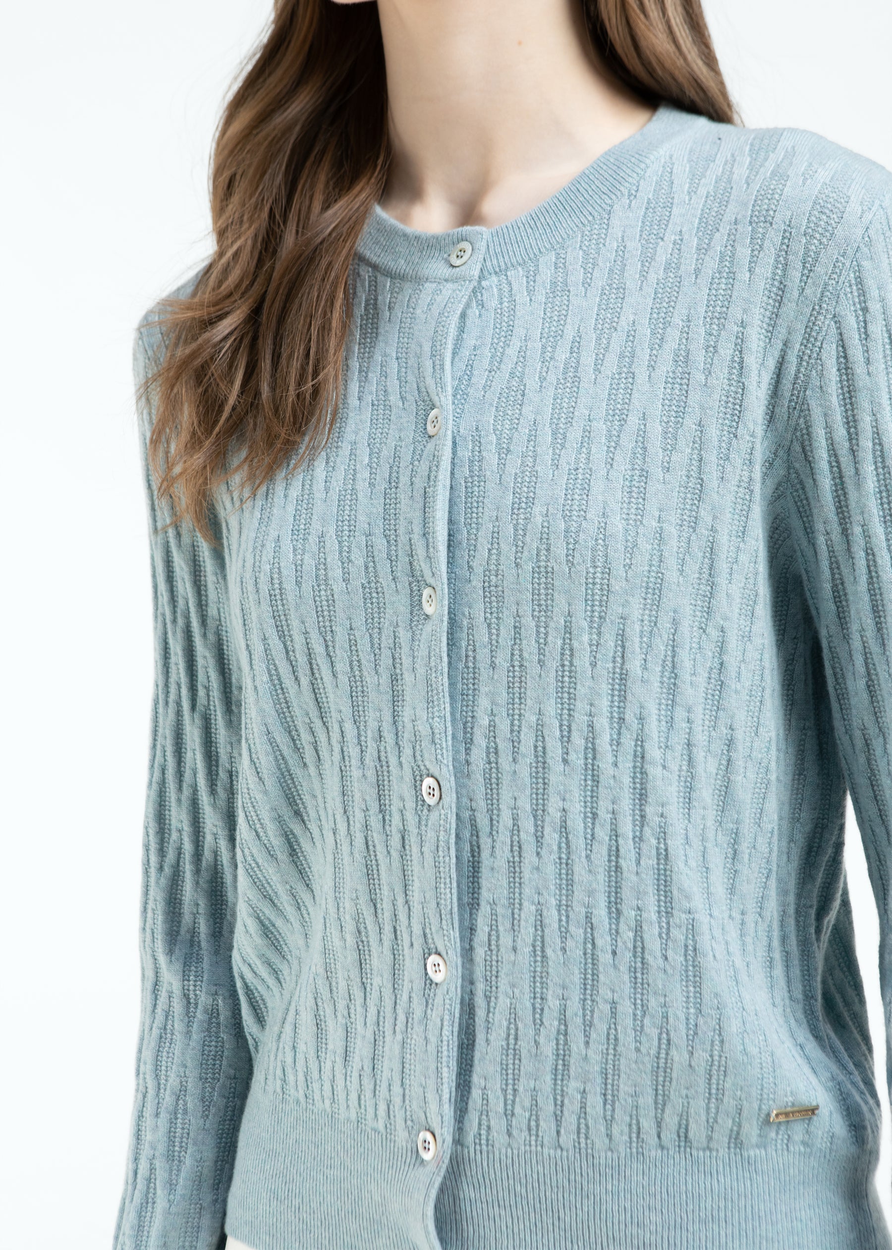 Gemma Diamond Knit Cashmere Cardigan