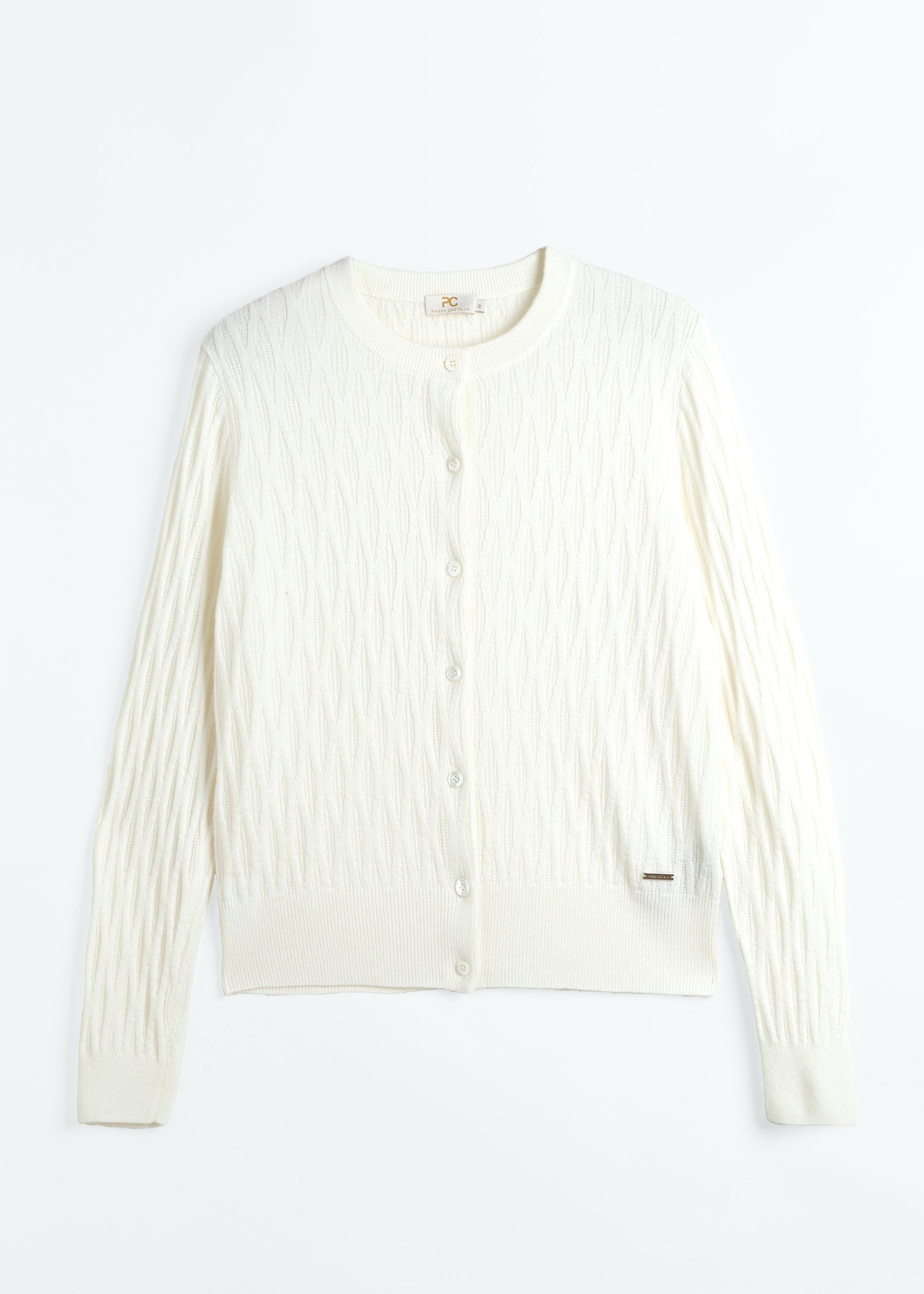 Gemma Diamond Knit Cashmere Cardigan