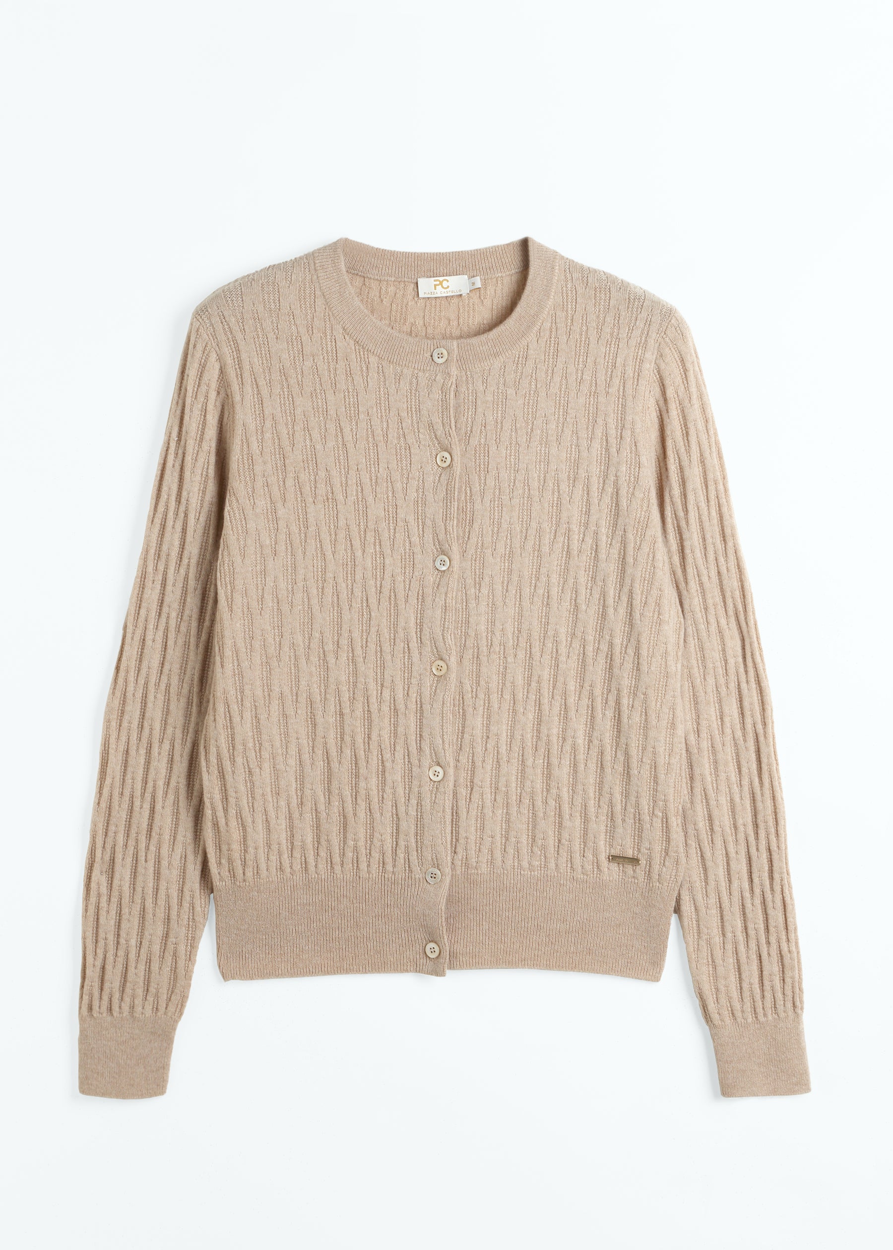 Gemma Diamond Knit Cashmere Cardigan