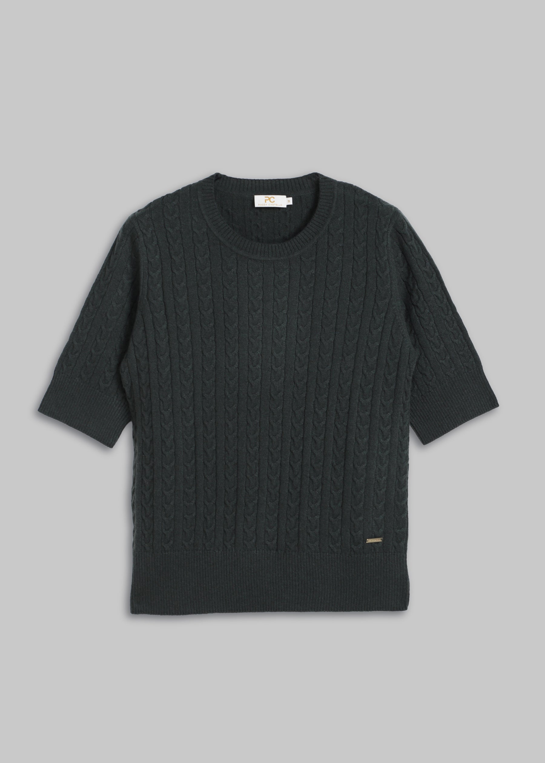 Filigrana Cable Knit Short Sleeves Jumper