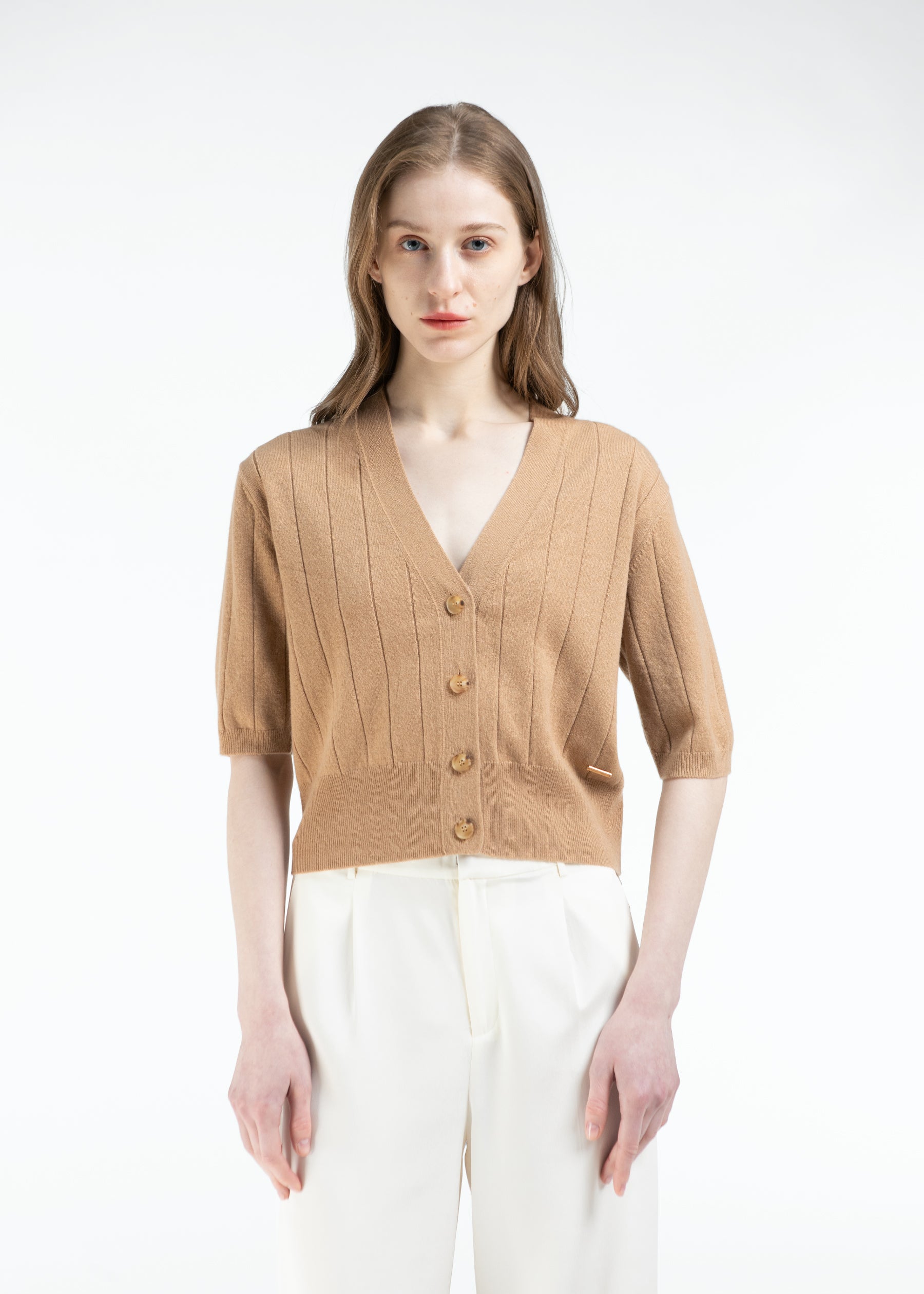 Novella Cropped Baby Cashmere Cardigan