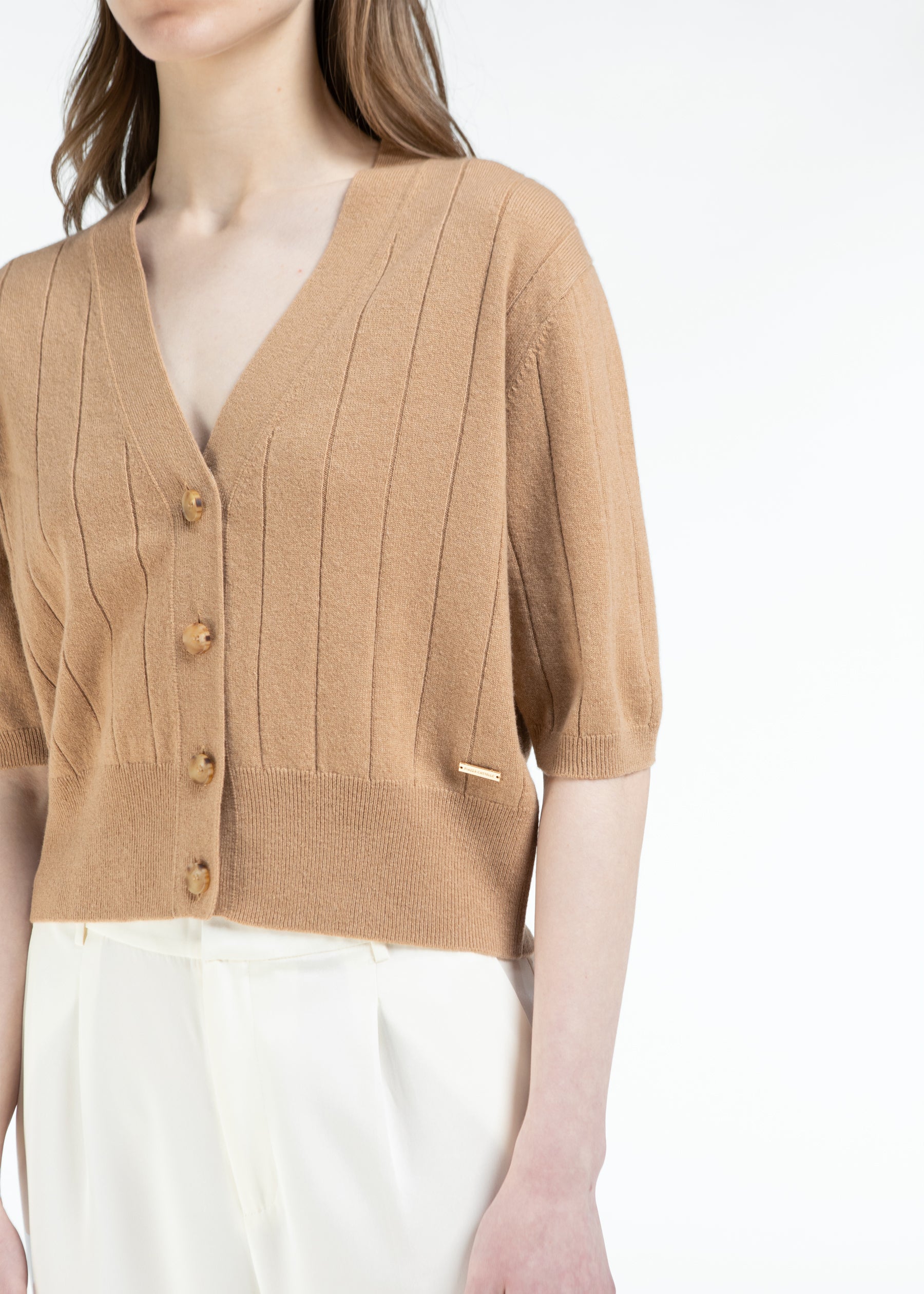 Novella Cropped Baby Cashmere Cardigan