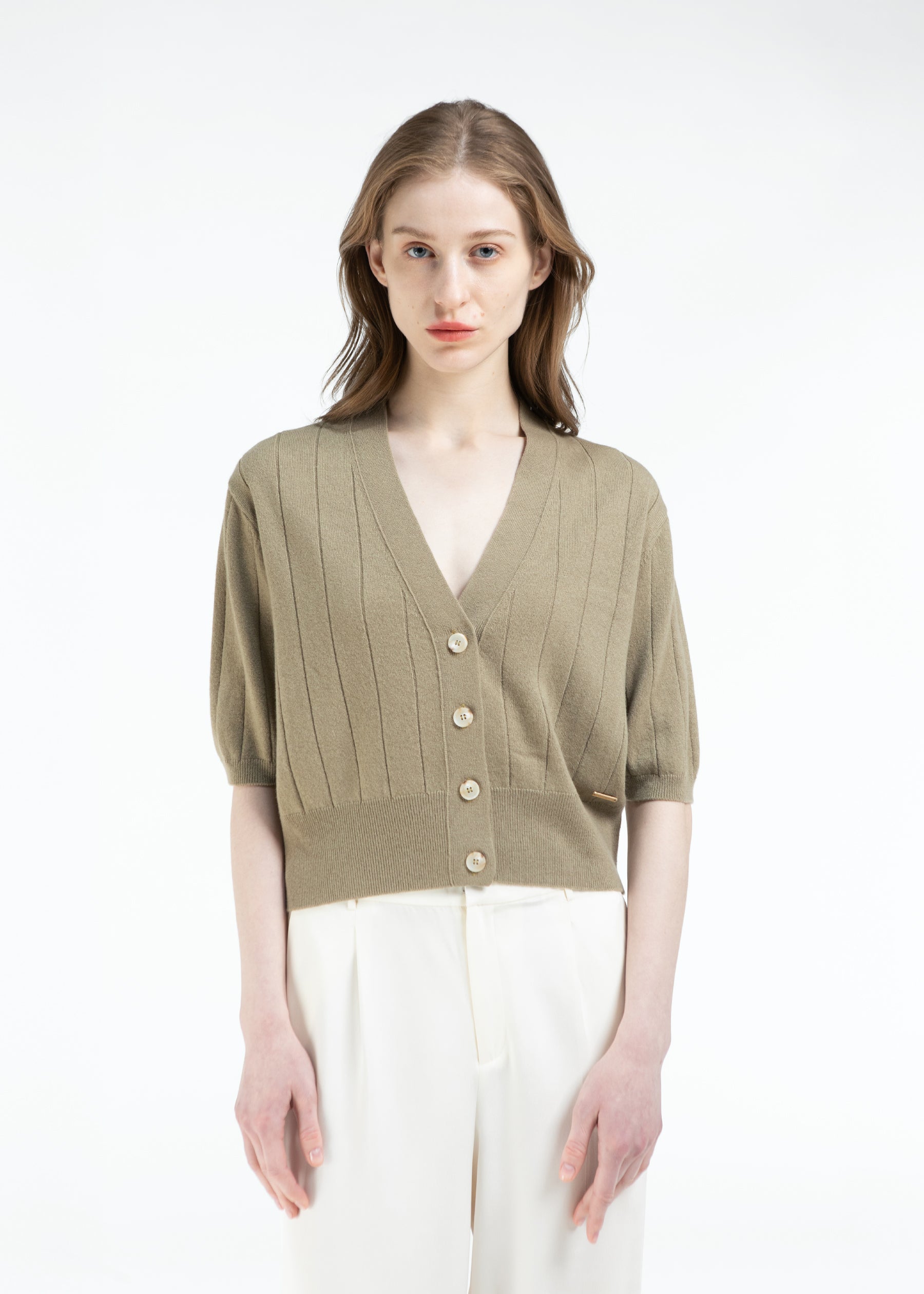 Novella Cropped Baby Cashmere Cardigan