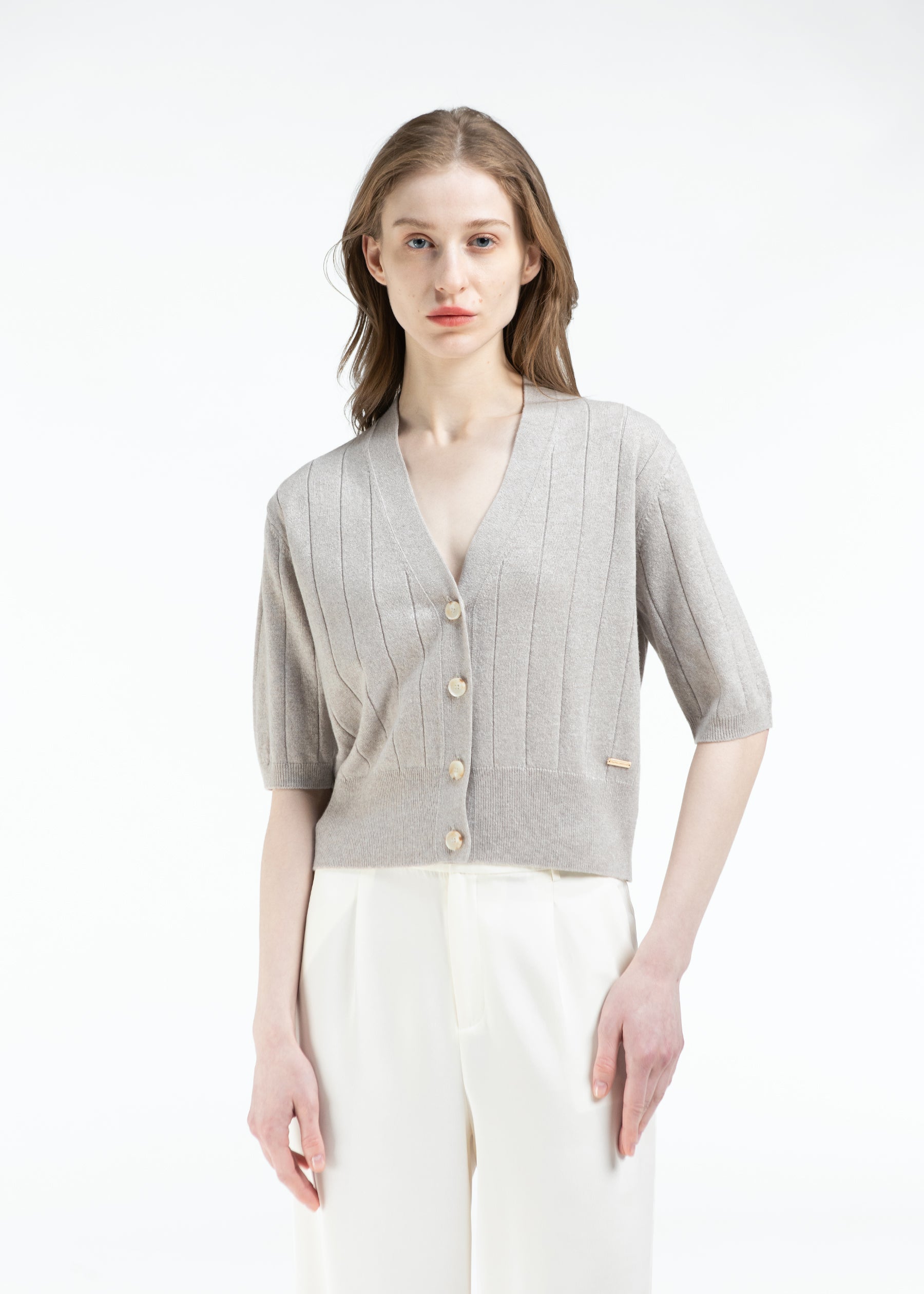 Novella Cropped Baby Cashmere Cardigan