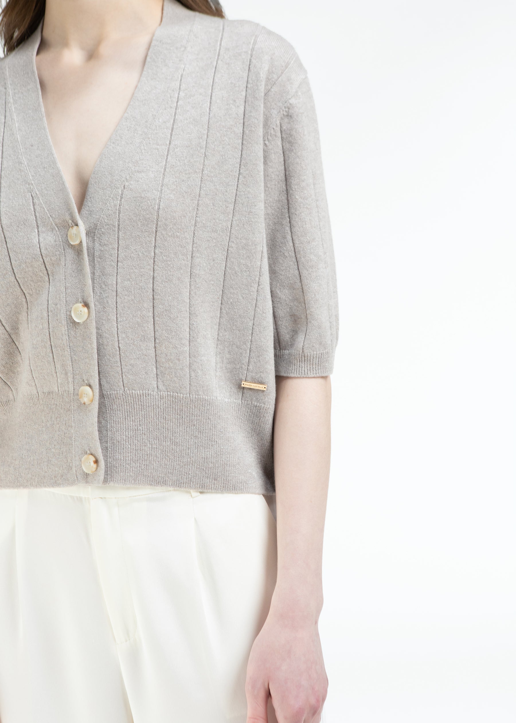 Novella Cropped Baby Cashmere Cardigan