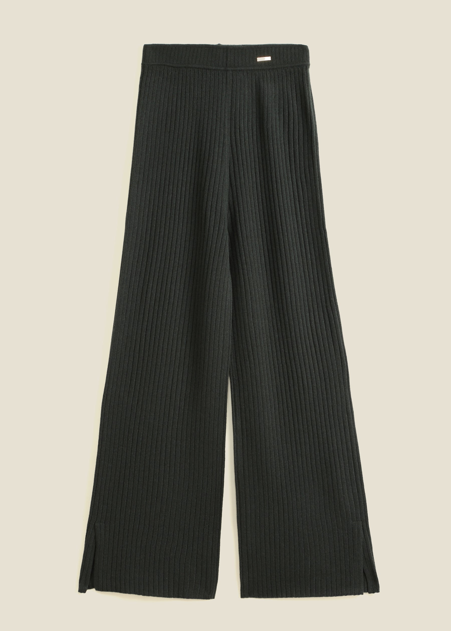 Celmara Ribbed Cashmere Trousers with Side Slits