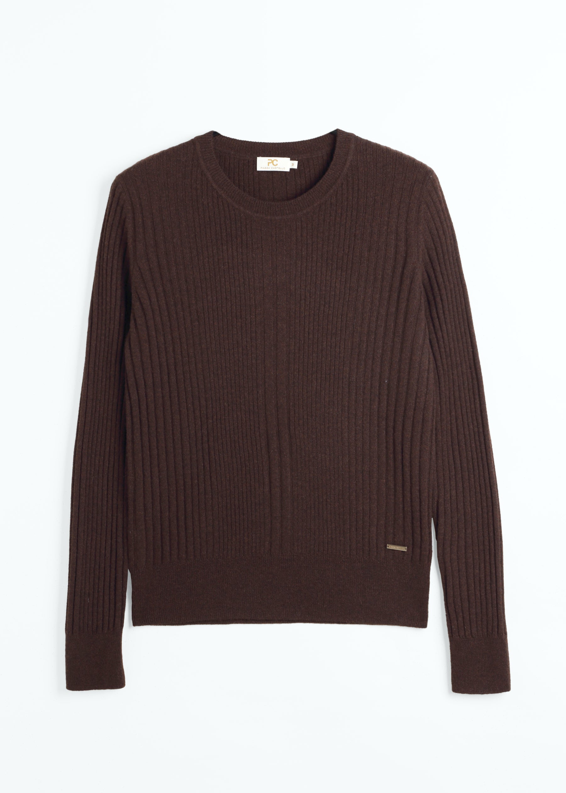 Stellara Ribbed Round Neck Cashmere Jumper