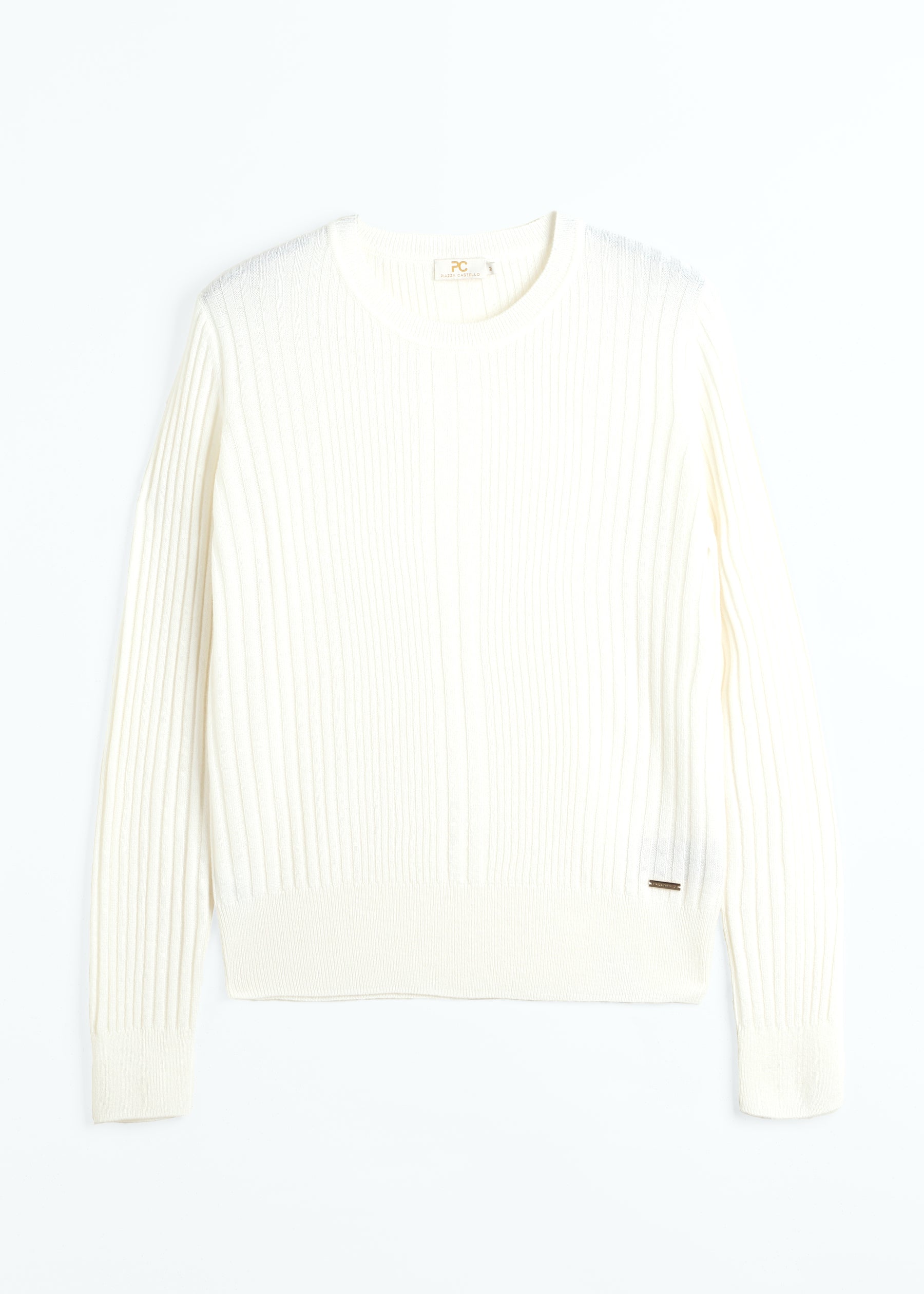 Stellara Ribbed Round Neck Cashmere Jumper