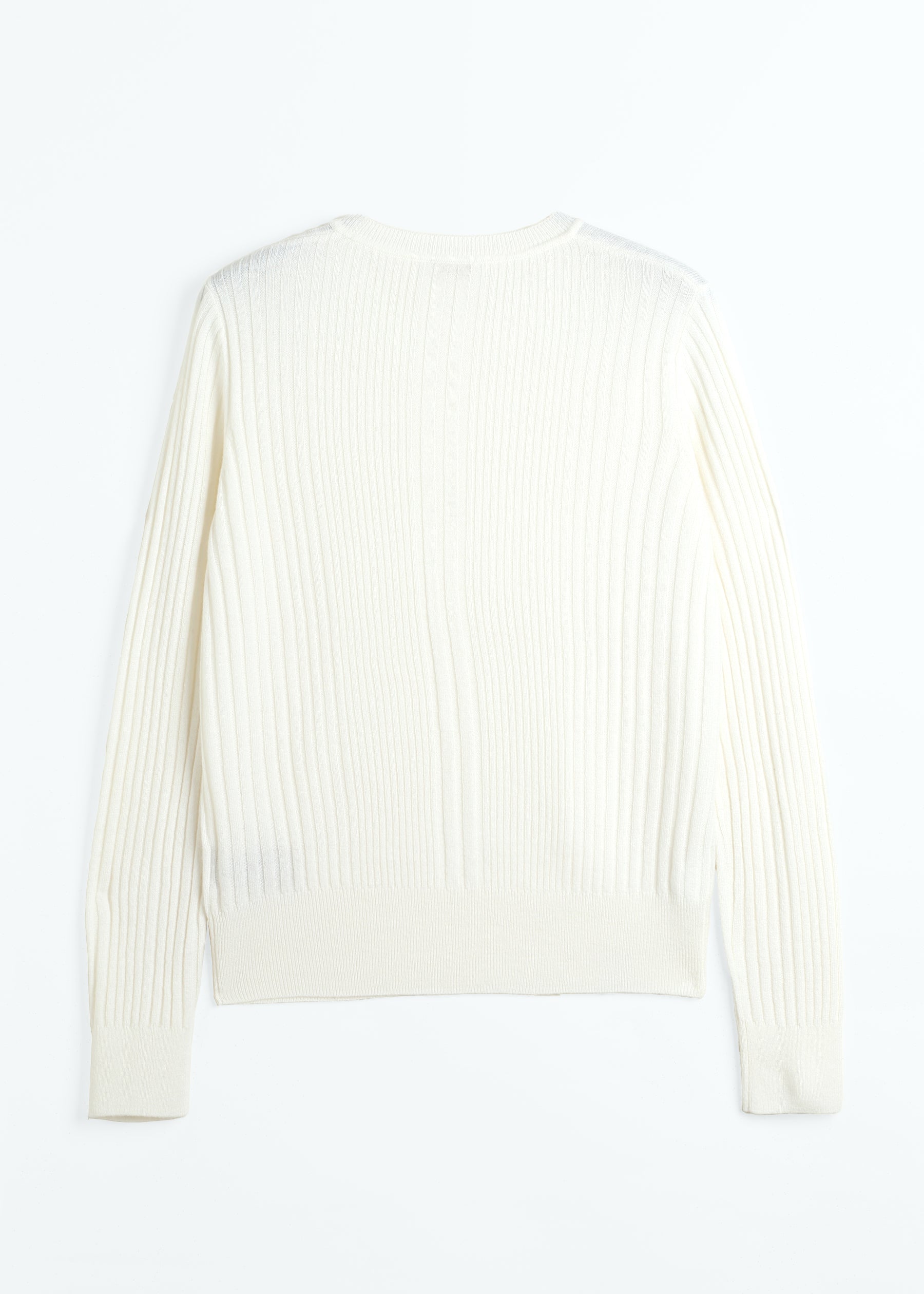 Stellara Ribbed Round Neck Cashmere Jumper