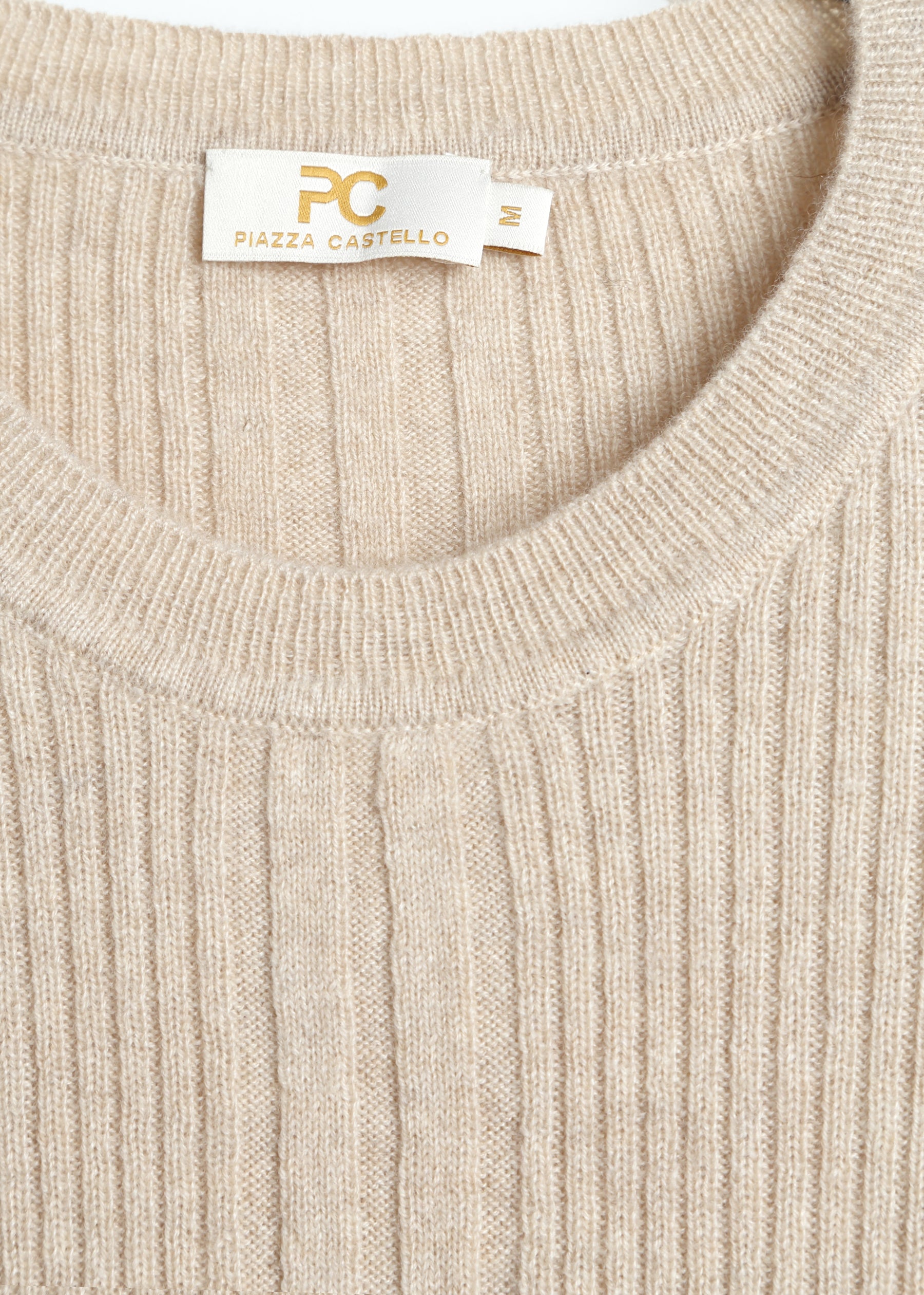 Stellara Ribbed Round Neck Cashmere Jumper