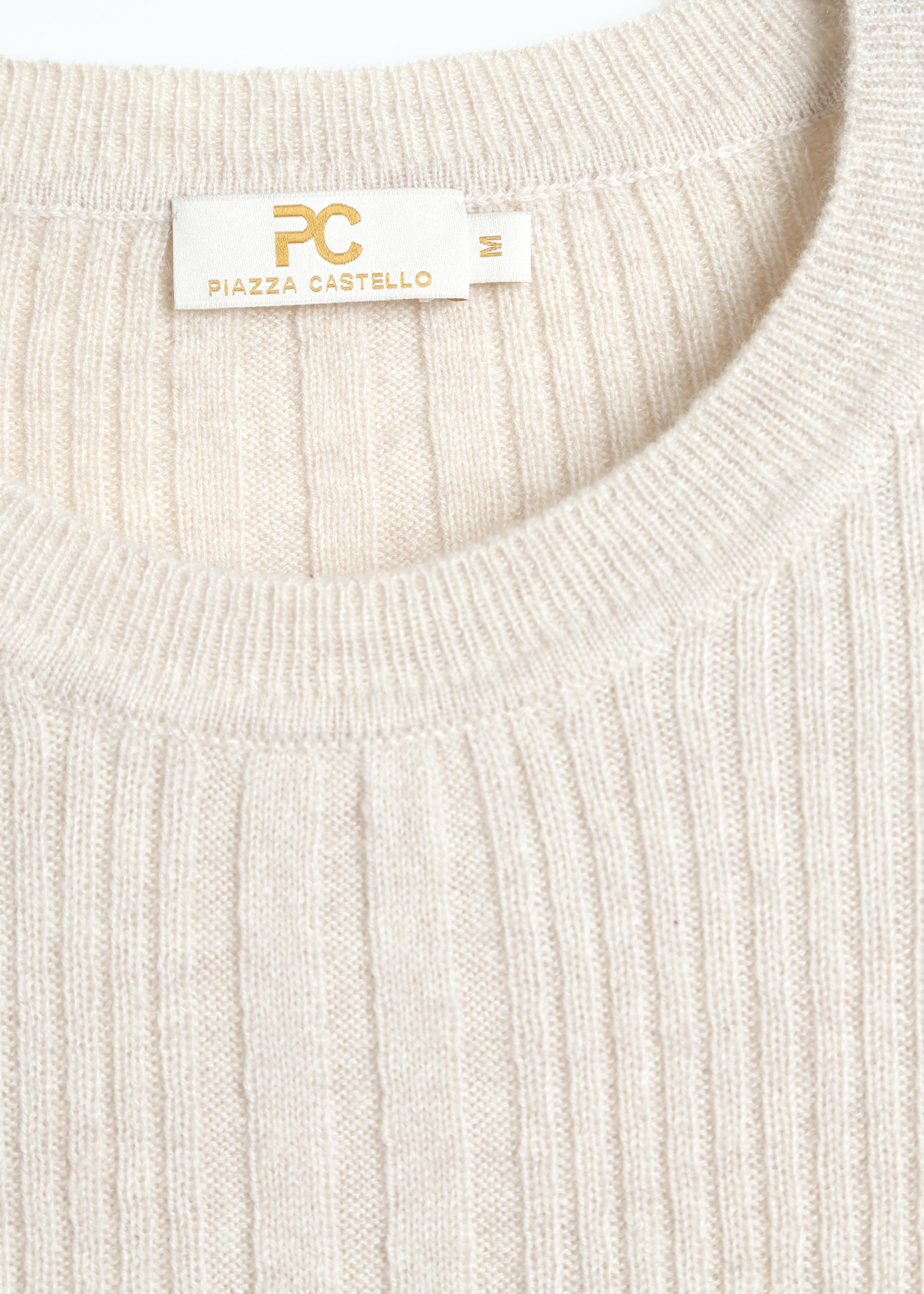 Stellara Ribbed Round Neck Cashmere Jumper