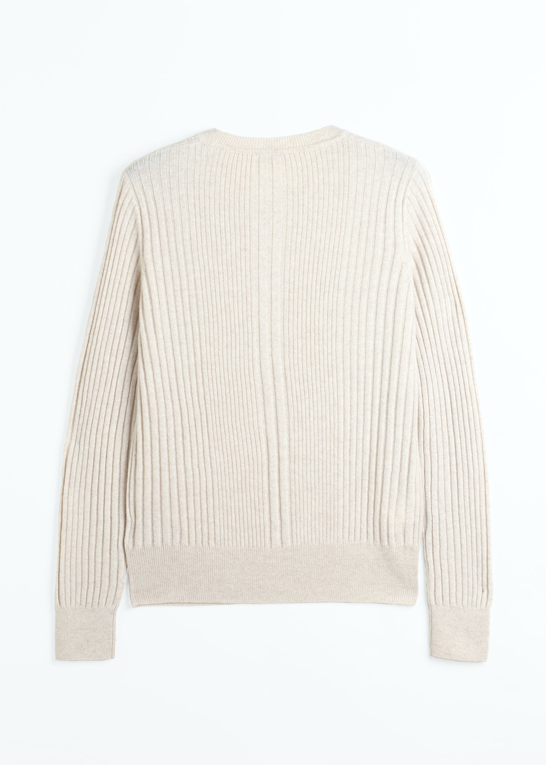 Stellara Ribbed Round Neck Cashmere Jumper