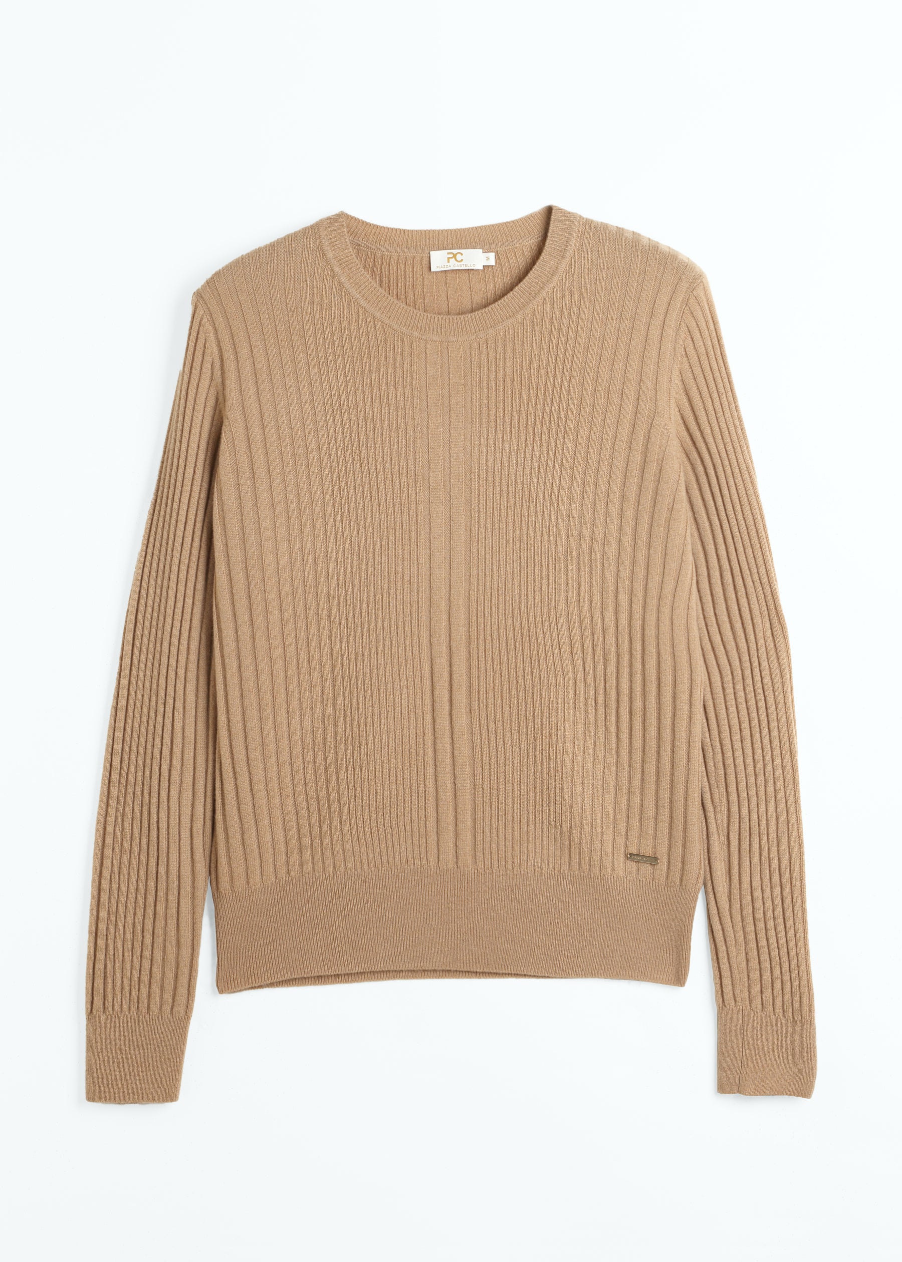 Stellara Ribbed Round Neck Cashmere Jumper