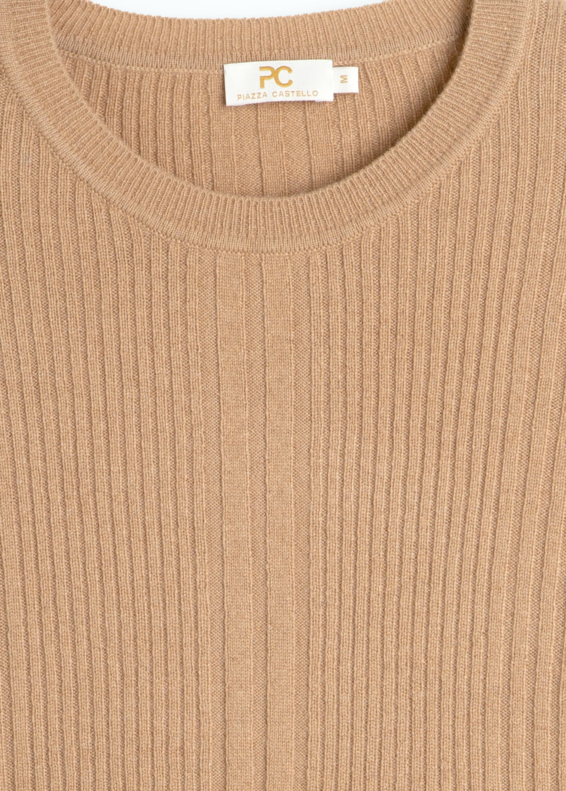 Stellara Ribbed Round Neck Cashmere Jumper