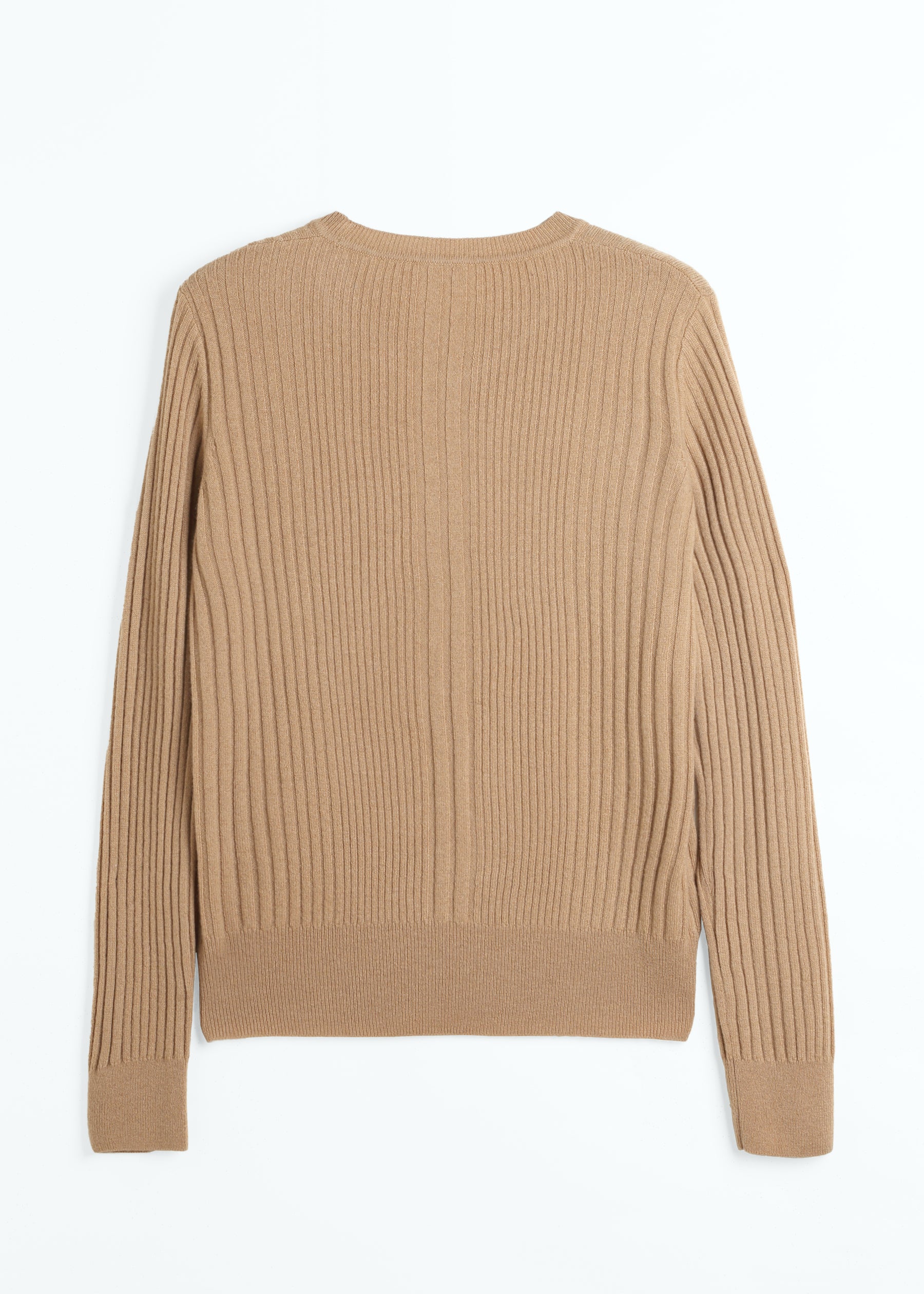 Stellara Ribbed Round Neck Cashmere Jumper