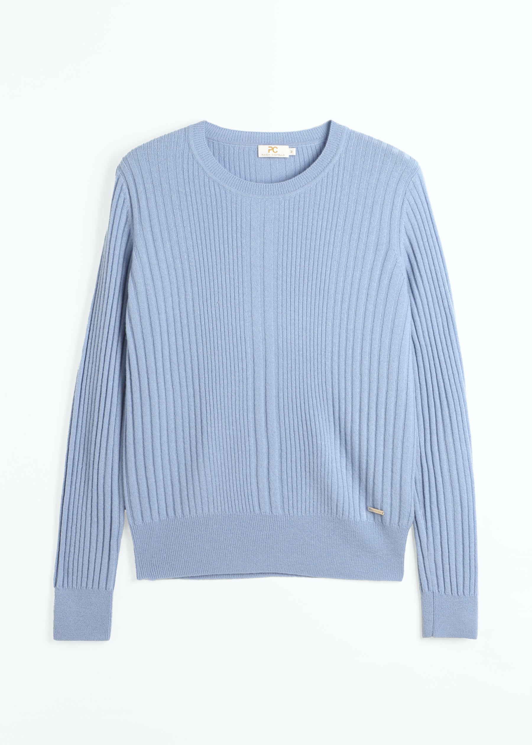 Stellara Ribbed Round Neck Cashmere Jumper