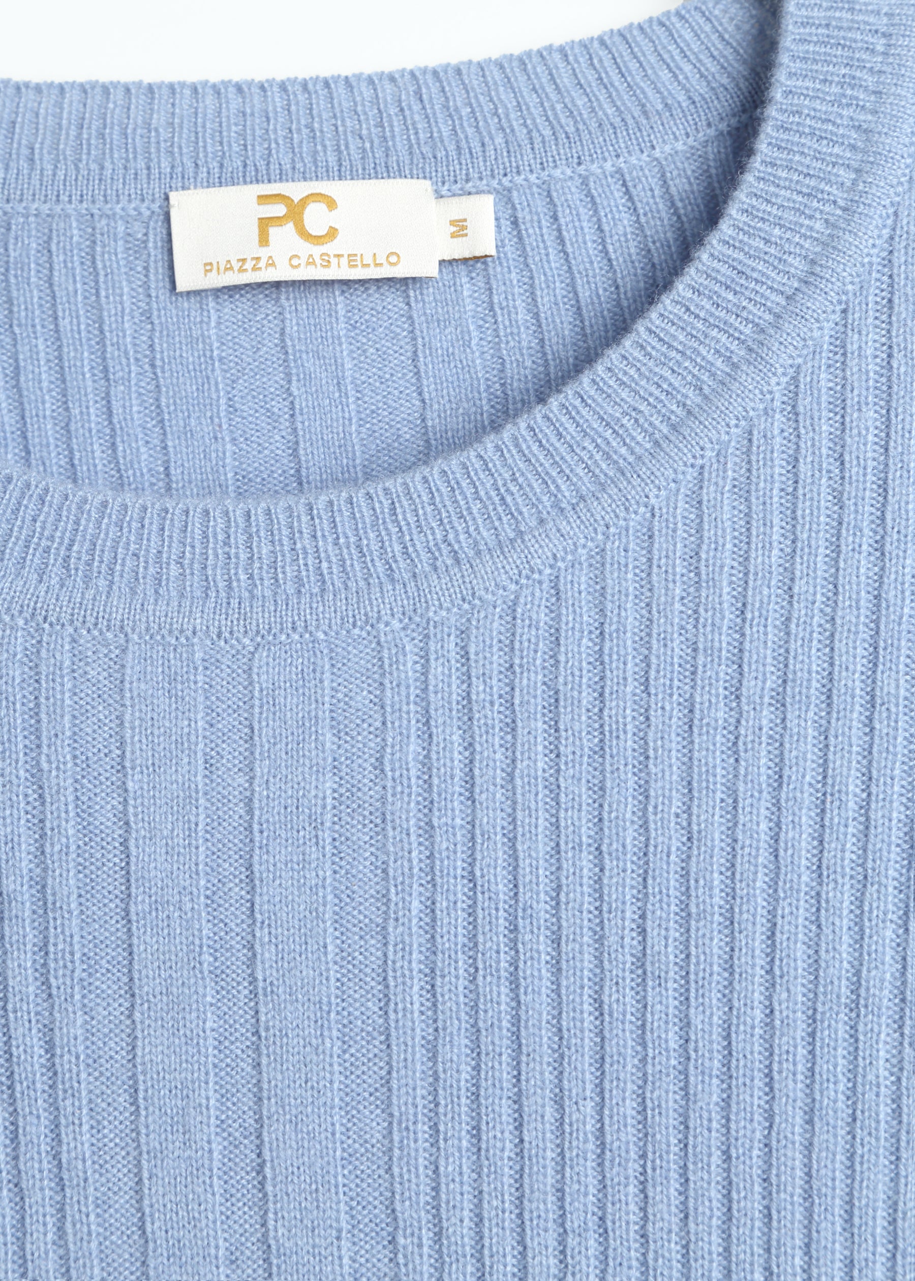 Stellara Ribbed Round Neck Cashmere Jumper