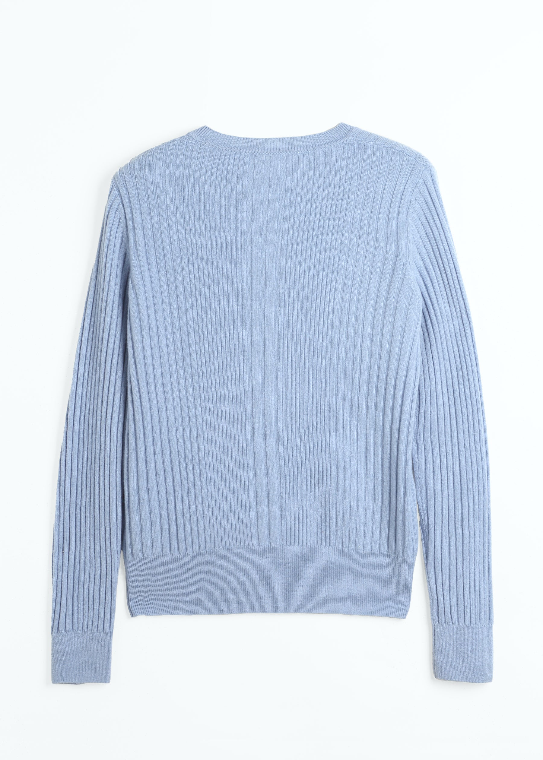 Stellara Ribbed Round Neck Cashmere Jumper