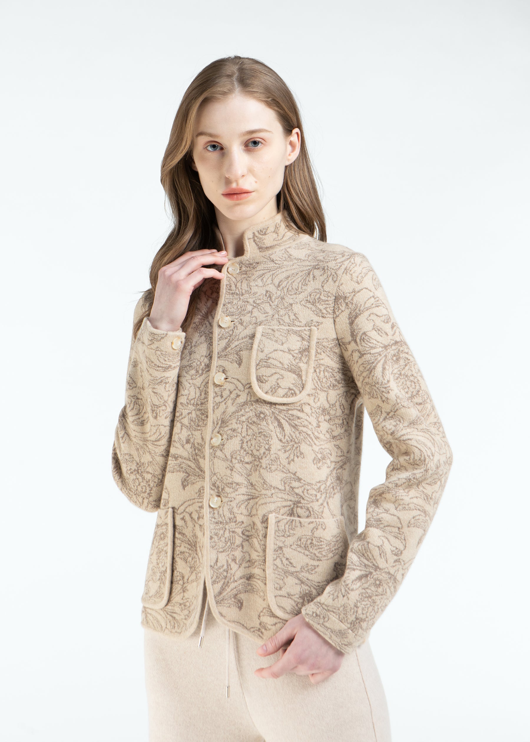 Diletto Floral Cashmere Jacket