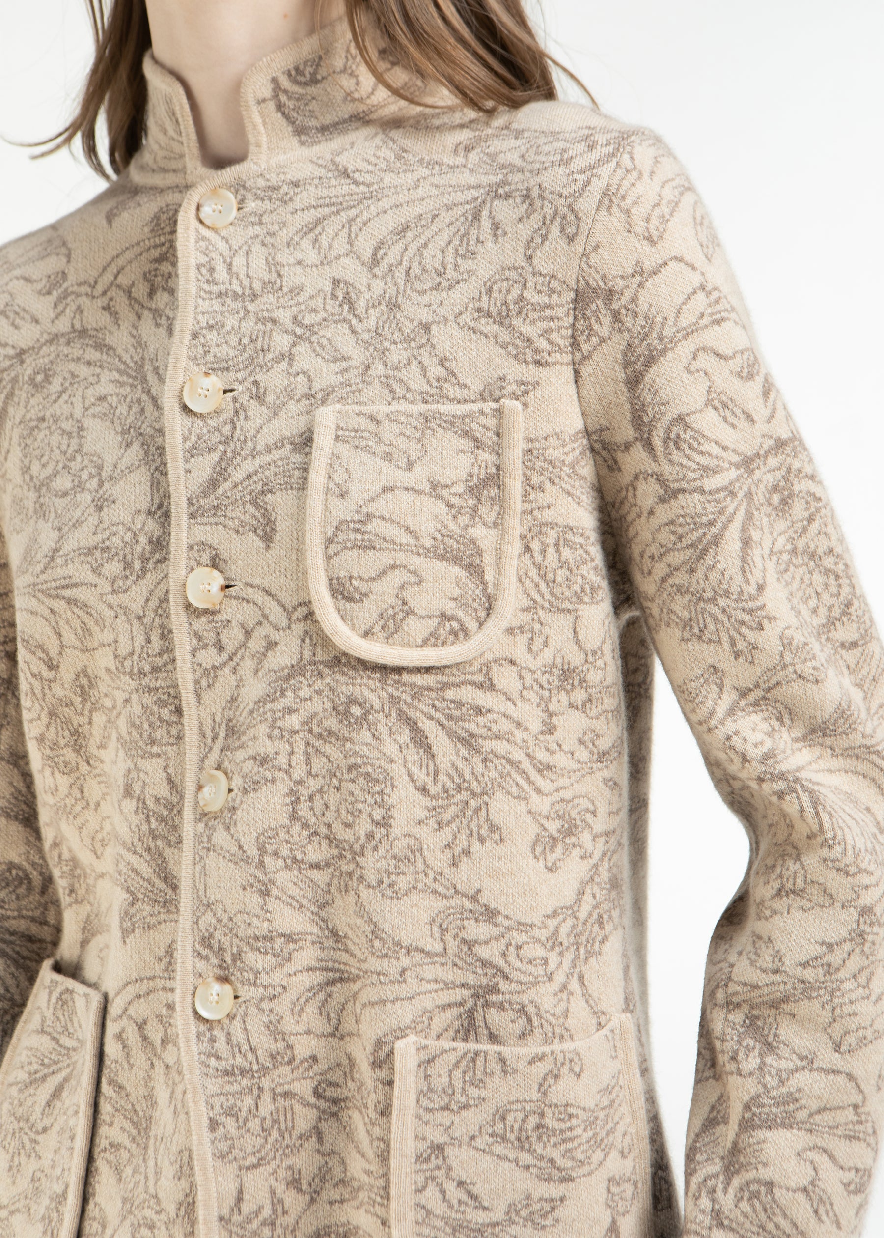 Diletto Floral Cashmere Jacket