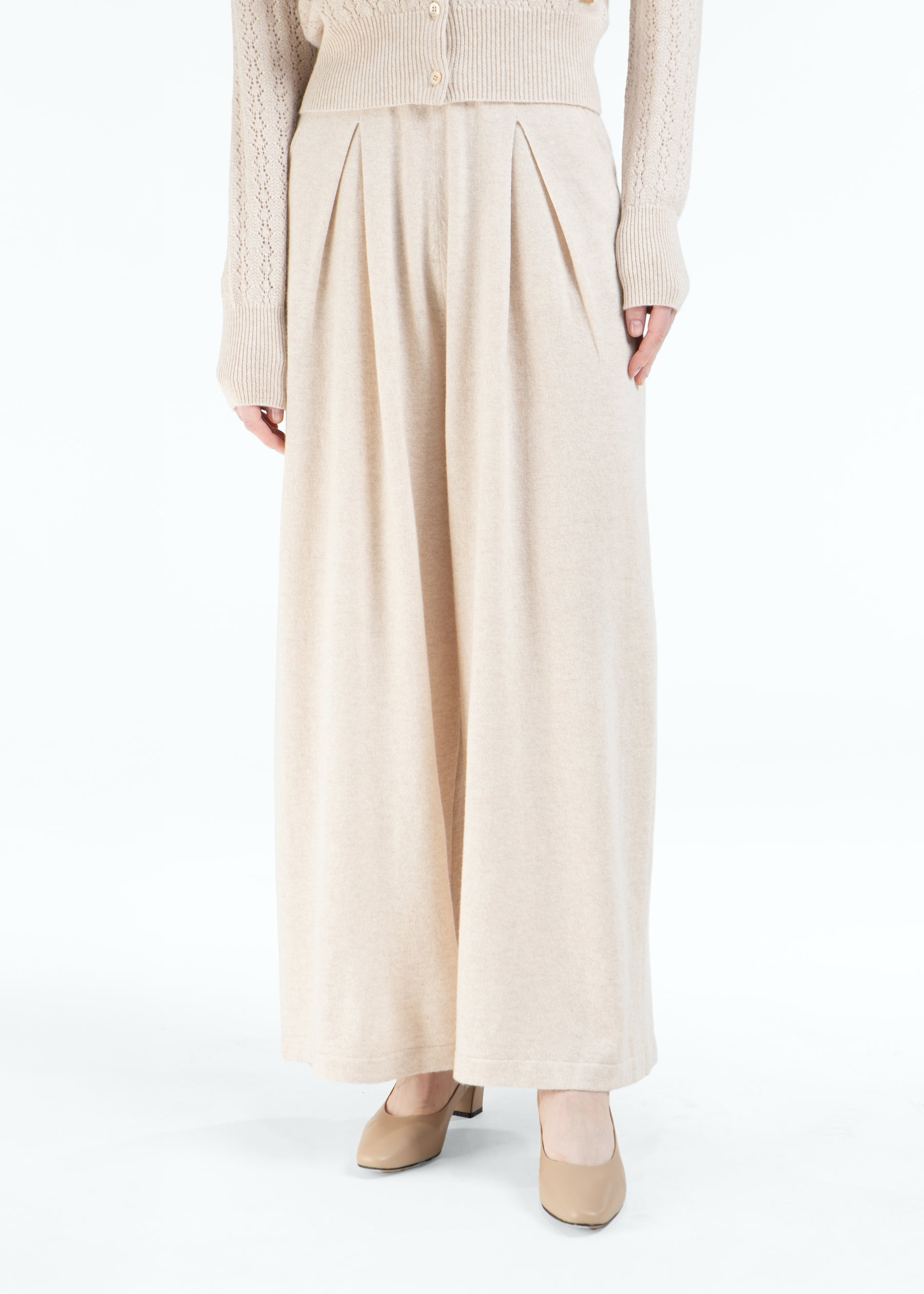 Velarno Box Pleated Cashmere Trousers