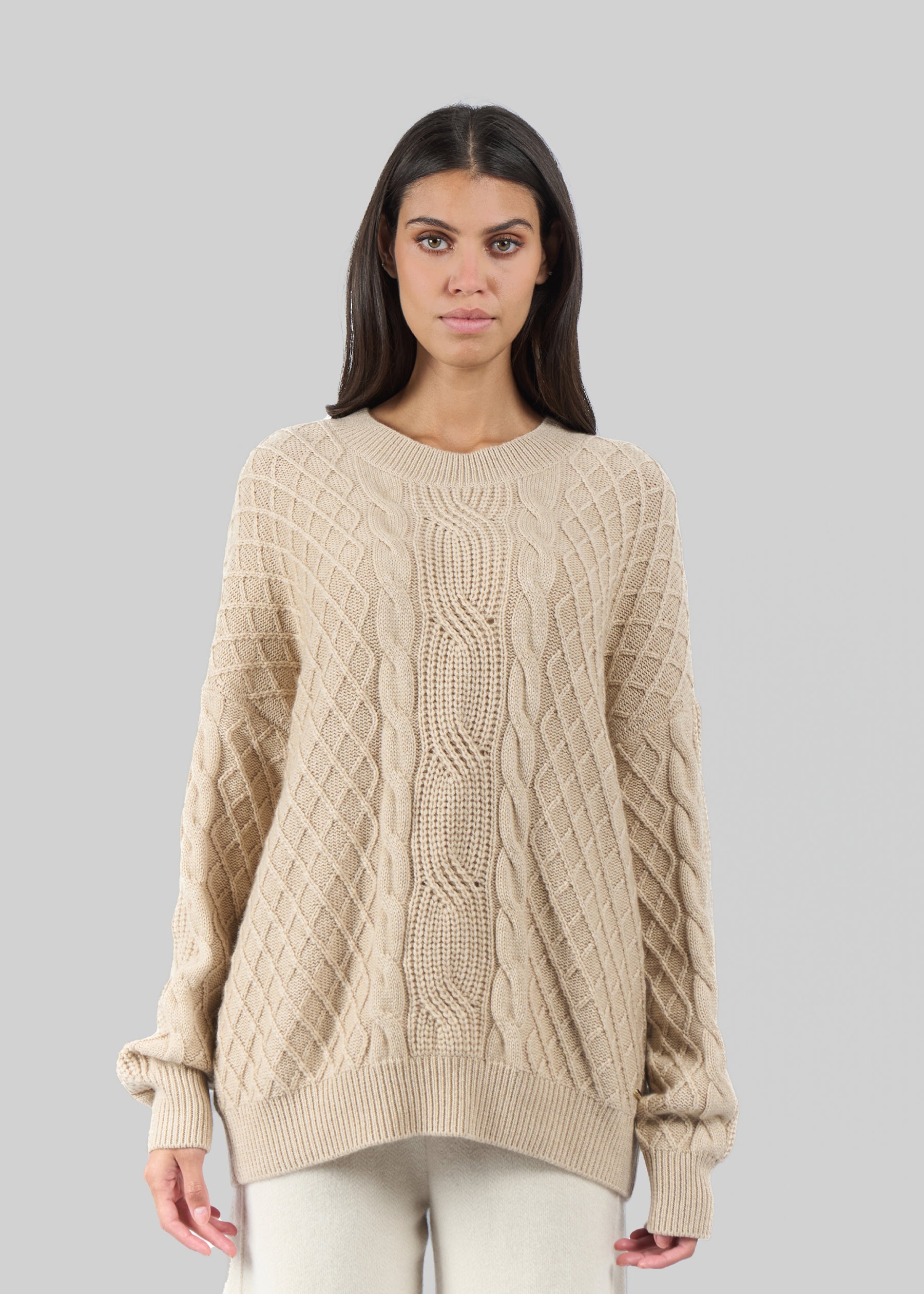 Filato Cable Knit Oversized Cashmere Jumper