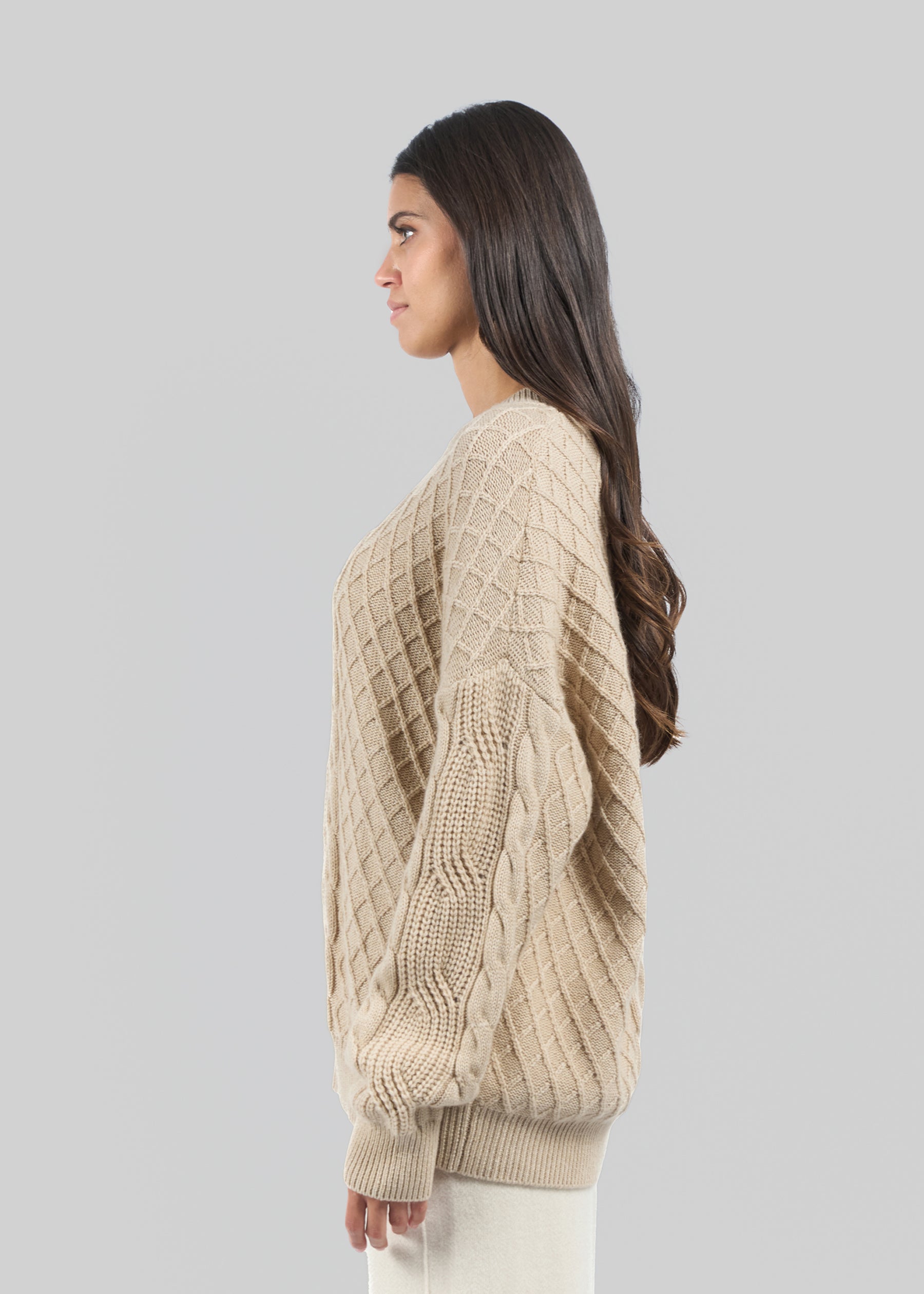 Filato Cable Knit Oversized Cashmere Jumper