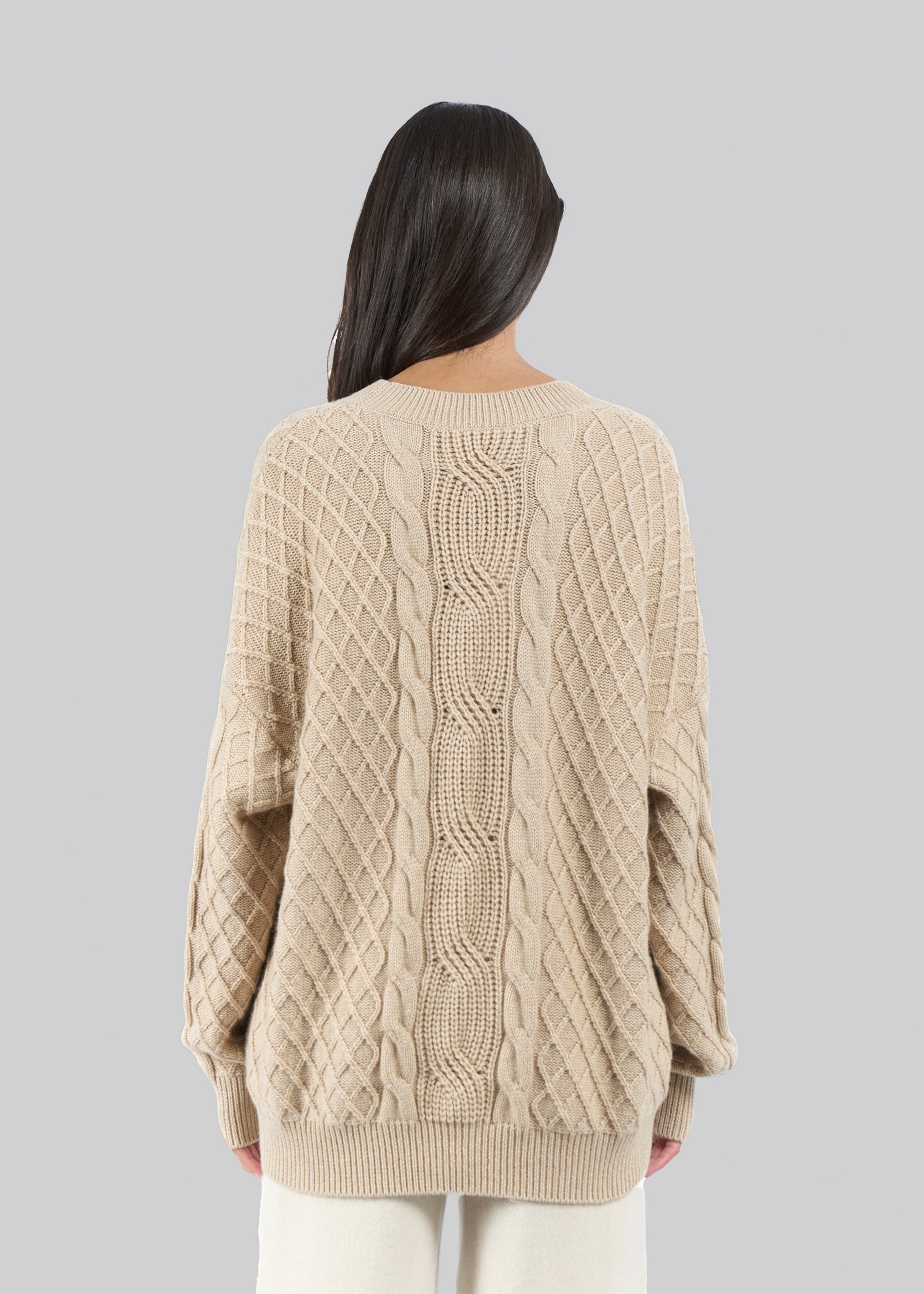 Filato Cable Knit Oversized Cashmere Jumper