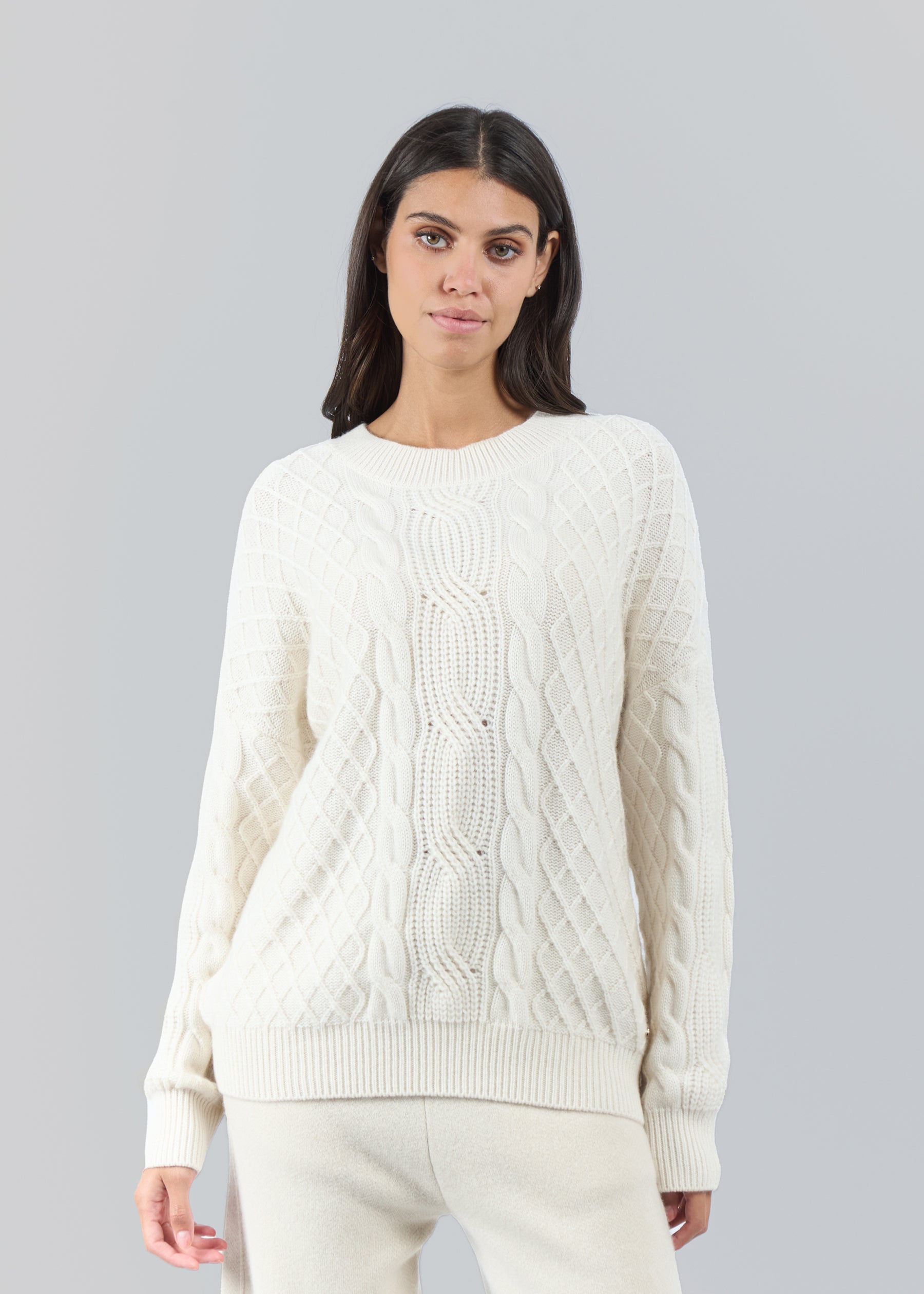 Filato Cable Knit Oversized Cashmere Jumper