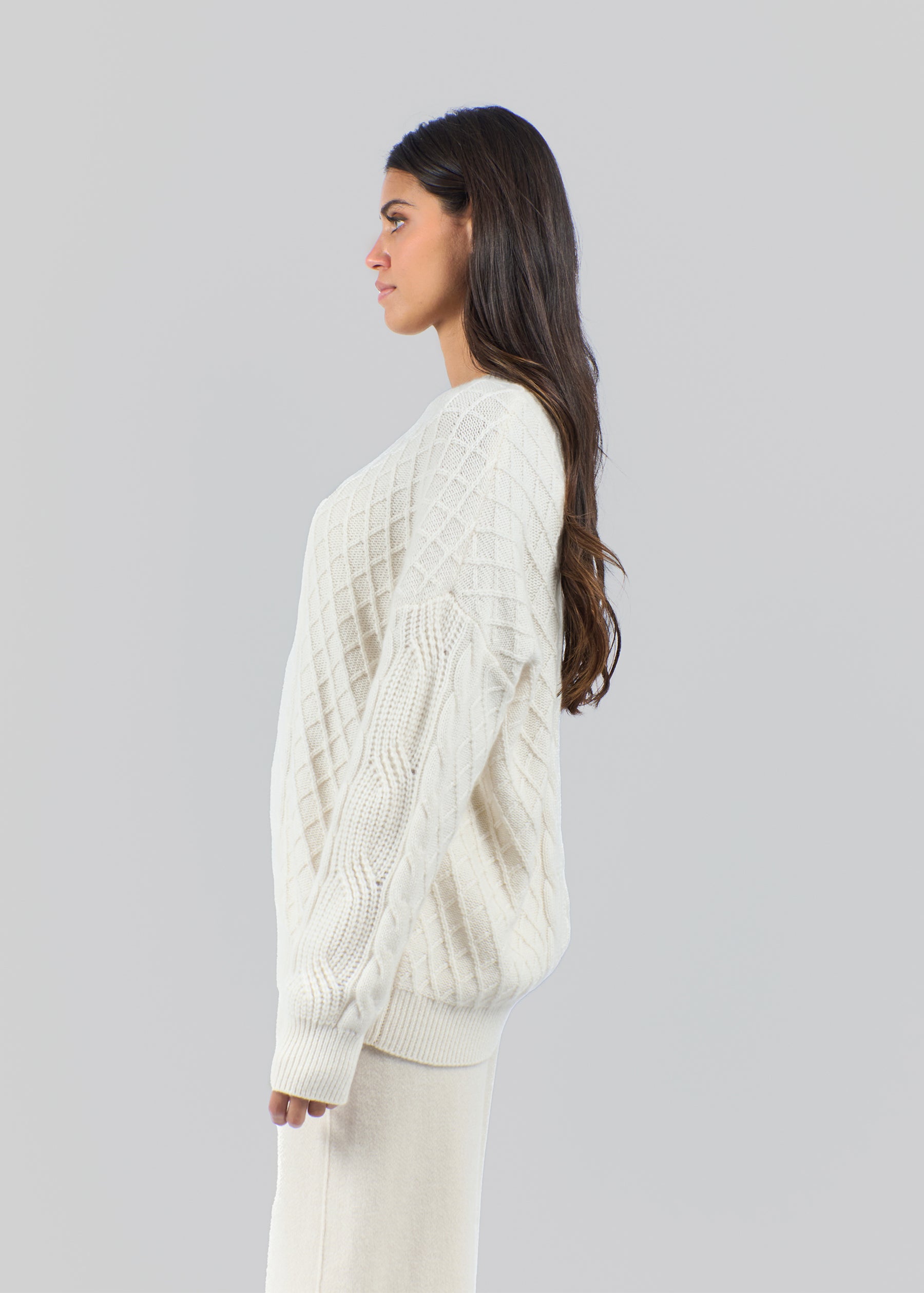 Filato Cable Knit Oversized Cashmere Jumper