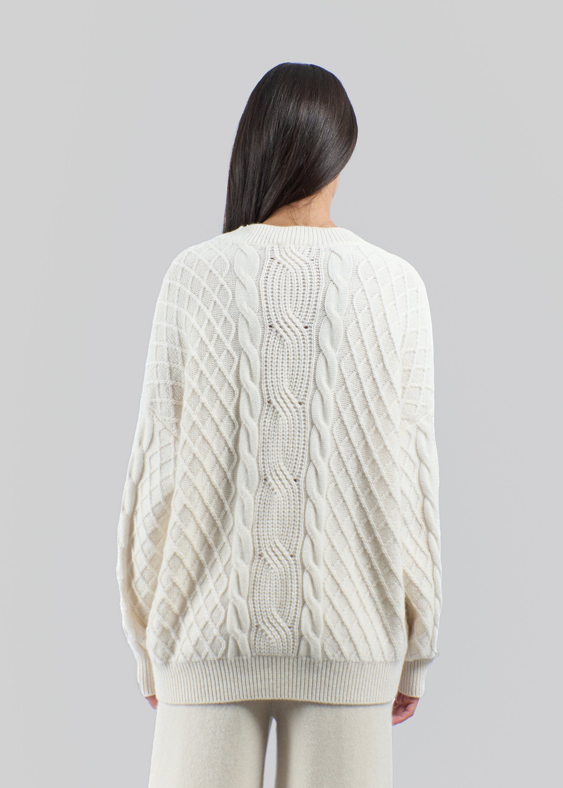 Filato Cable Knit Oversized Cashmere Jumper