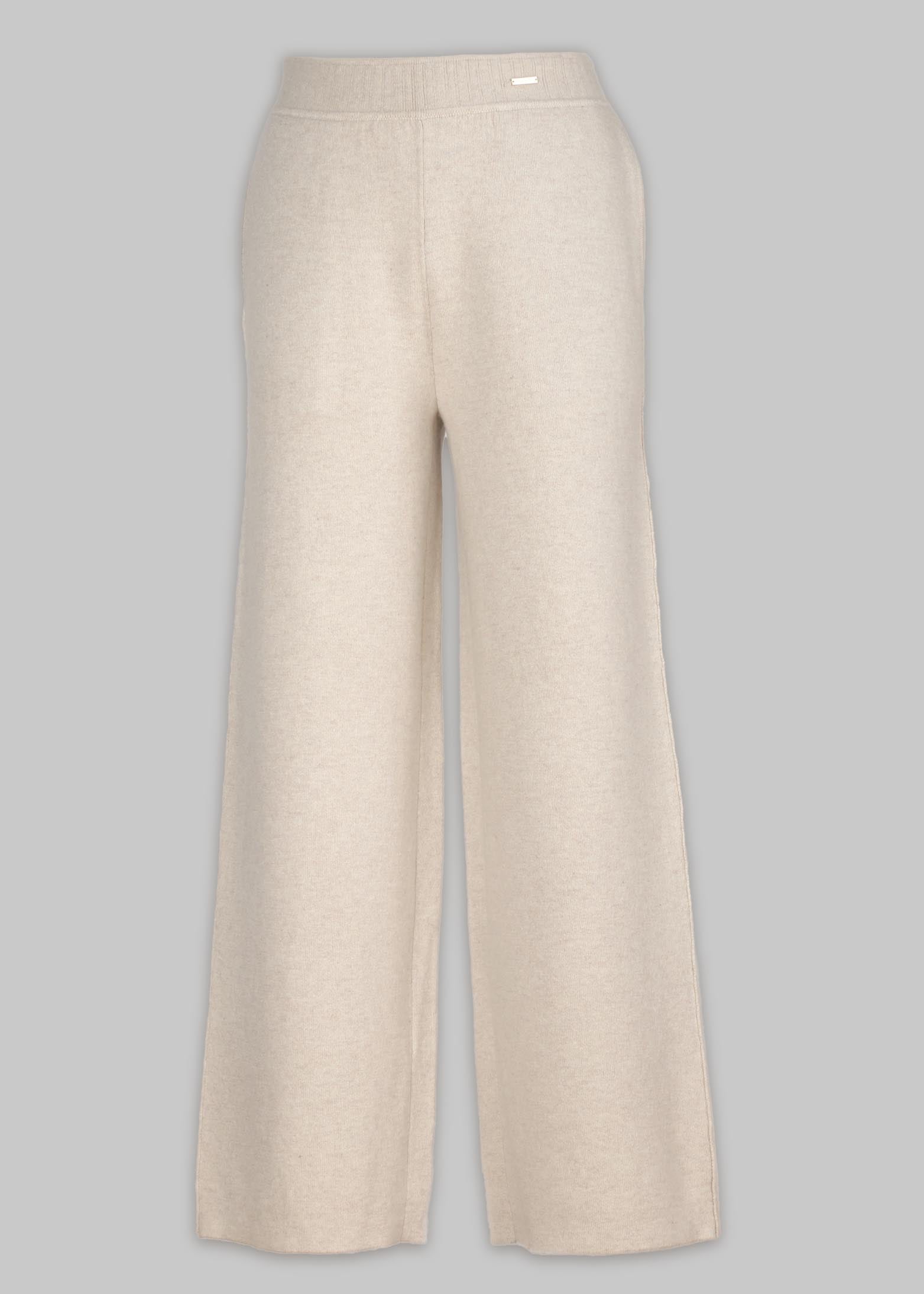 Pantaloni in cashmere a gamba larga