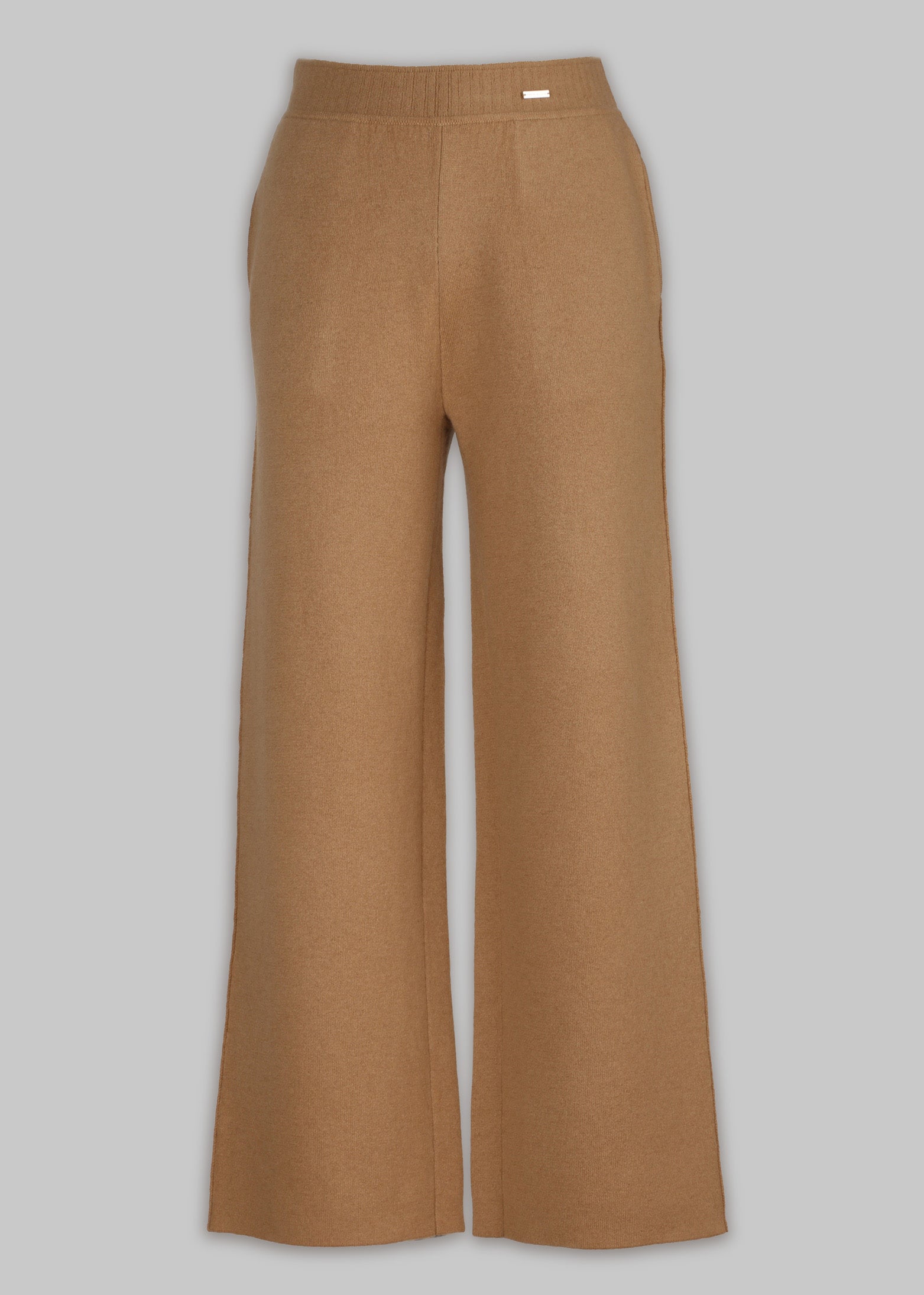 Pantaloni in cashmere a gamba larga