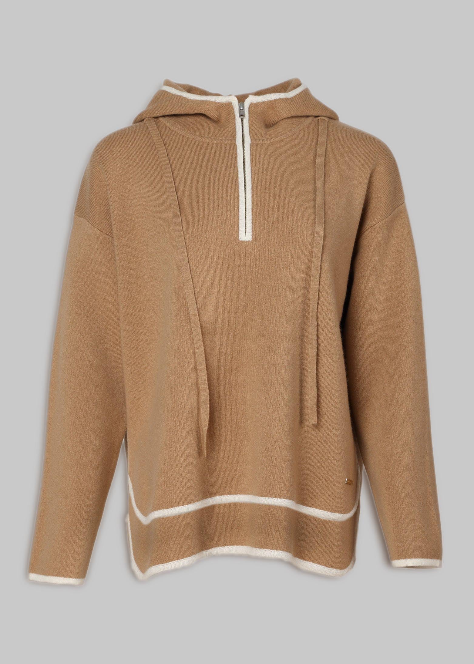 Soffio Half Zip Cashmere Hoodie